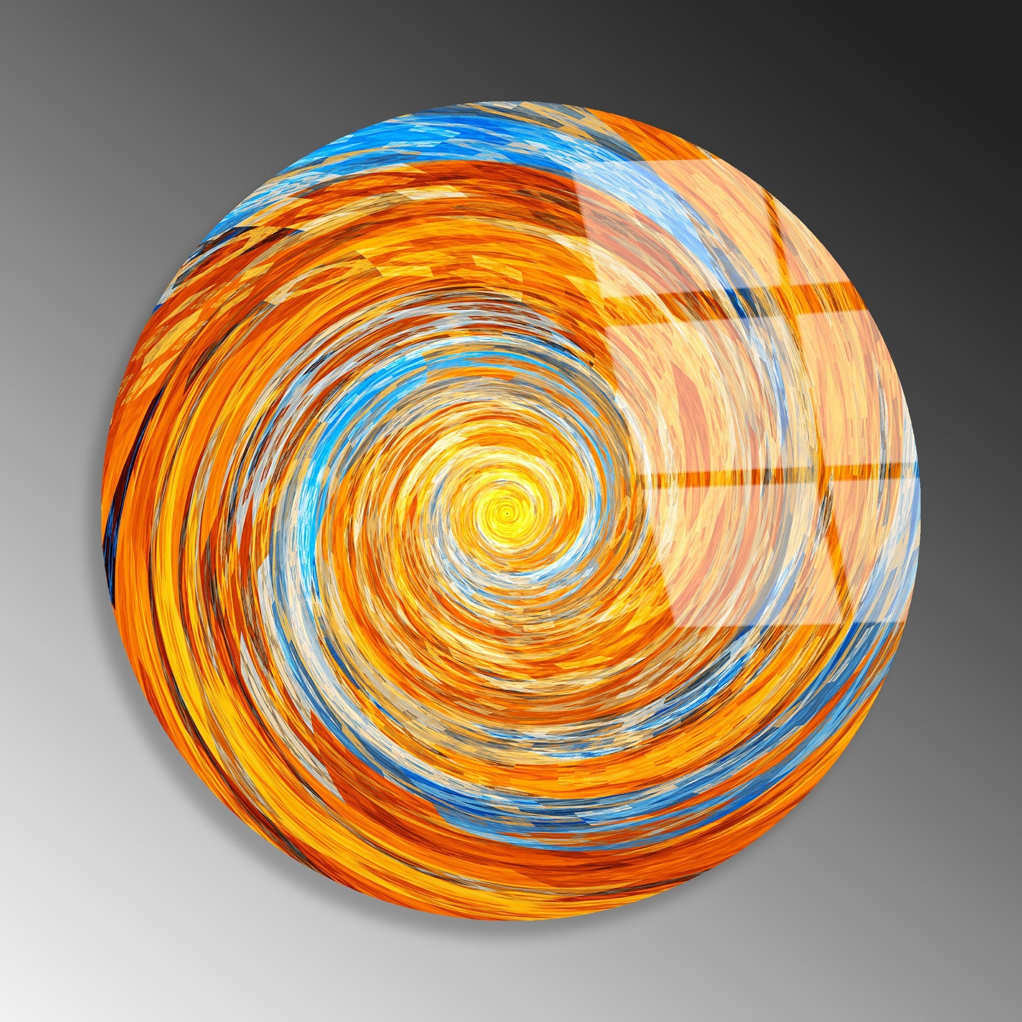 Quadro Decorativo em Vidro Temperado UV-1123 – Multicolor, Ø60 cm, 4 mm (100% Vidro Temperado)