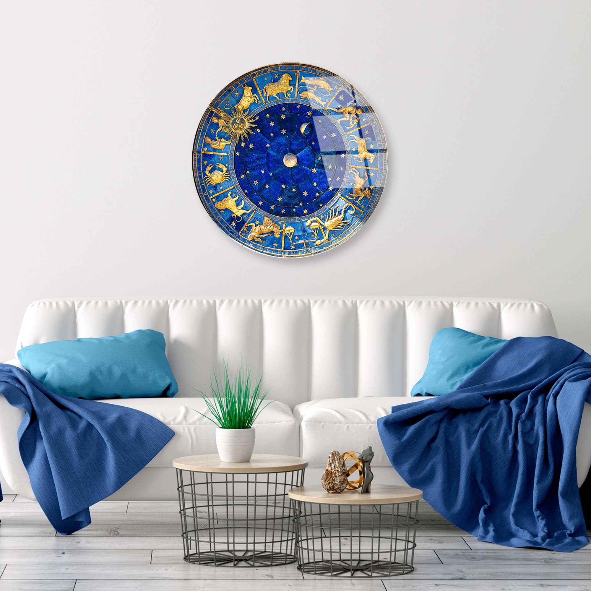 Quadro Decorativo em Vidro Temperado Multicolor Ø60 cm, 4 mm – UV-1124