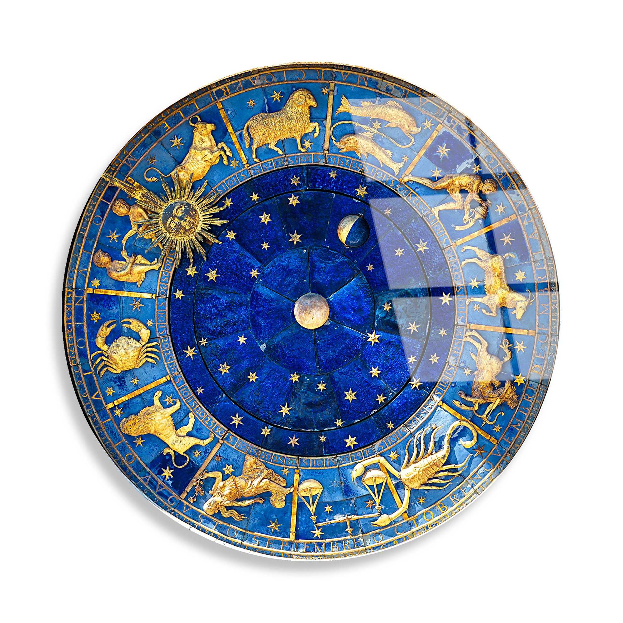 Quadro Decorativo em Vidro Temperado Multicolor Ø60 cm, 4 mm – UV-1124