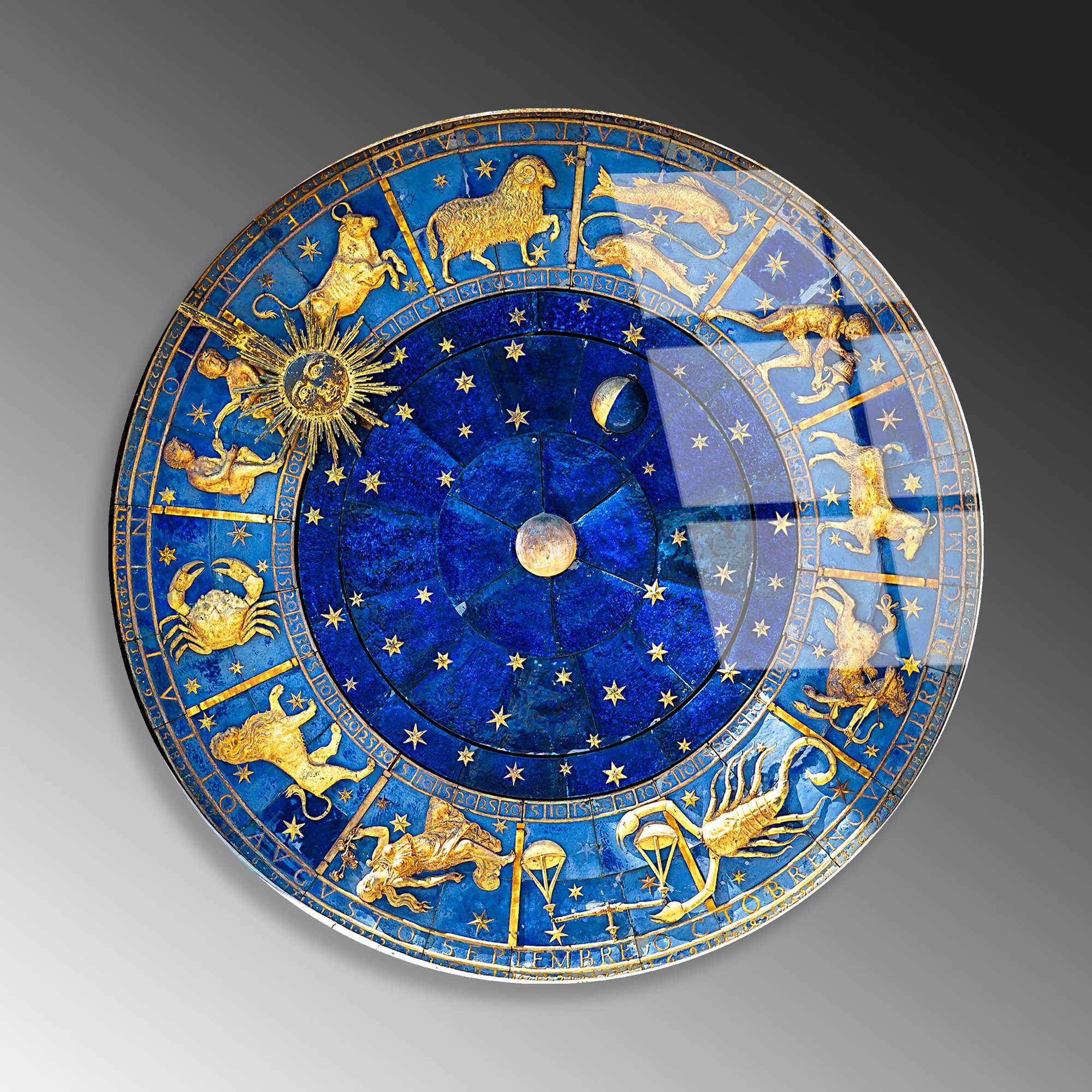 Quadro Decorativo em Vidro Temperado Multicolor Ø60 cm, 4 mm – UV-1124