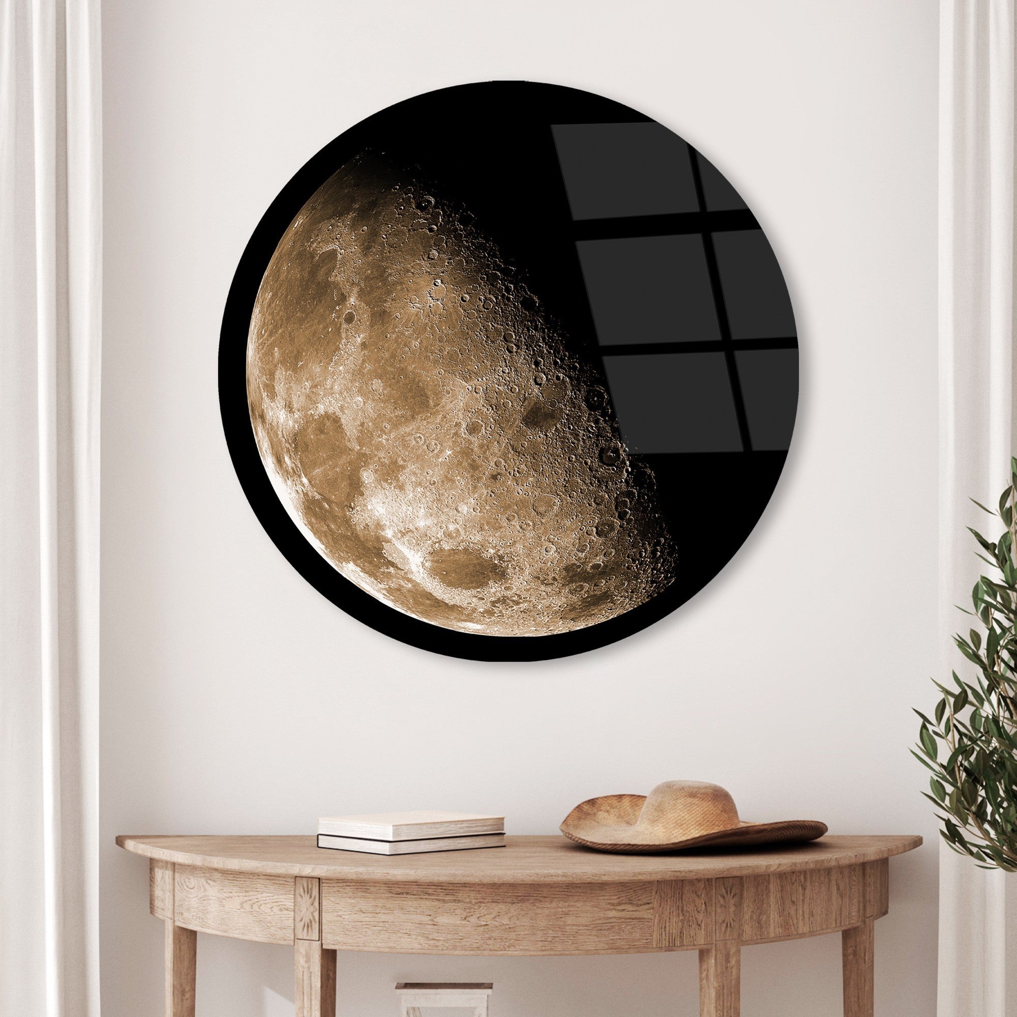 Quadro Decorativo em Vidro Temperado Multicolorido UV-1125, Ø 60 cm, 4 mm