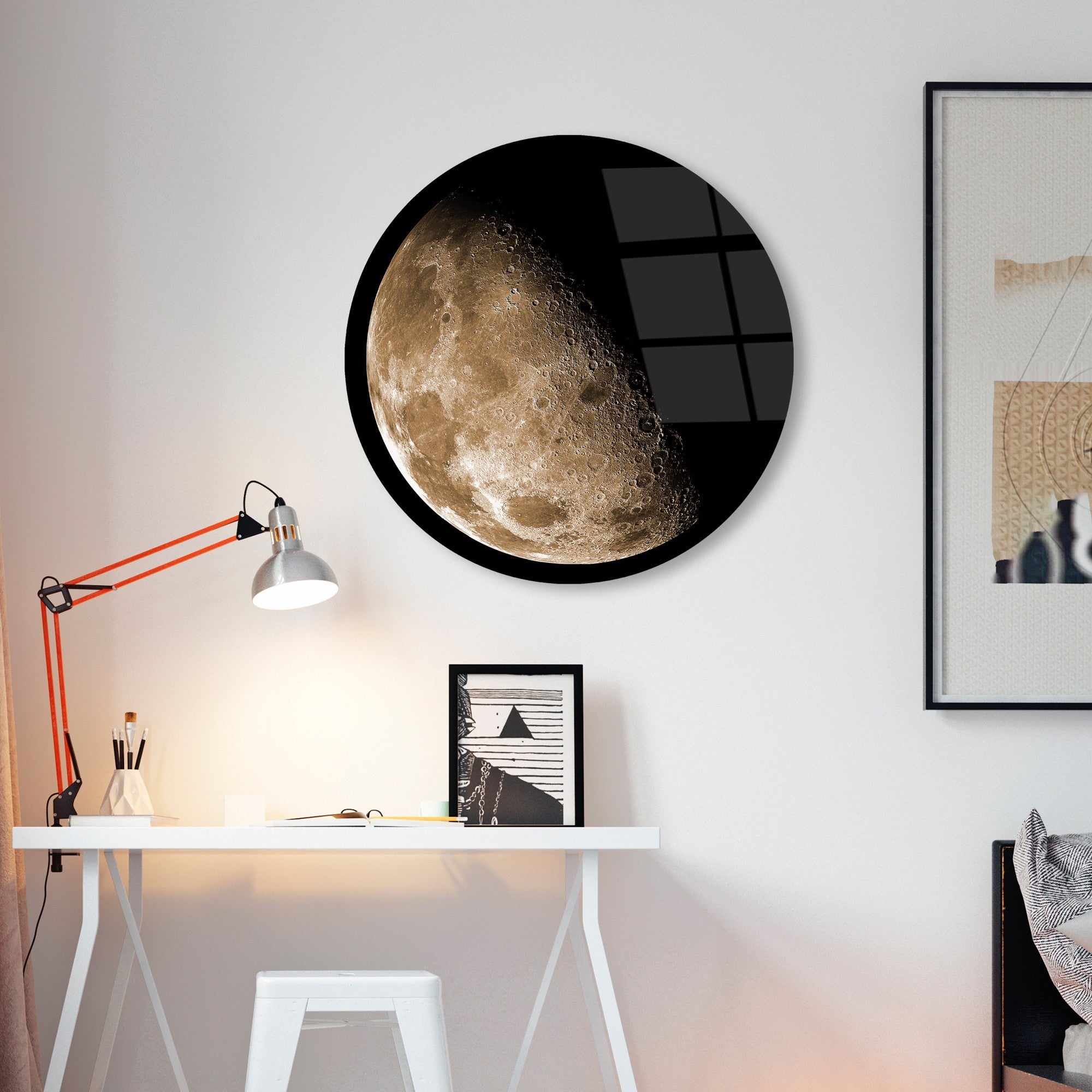 Quadro Decorativo em Vidro Temperado Multicolorido UV-1125, Ø 60 cm, 4 mm