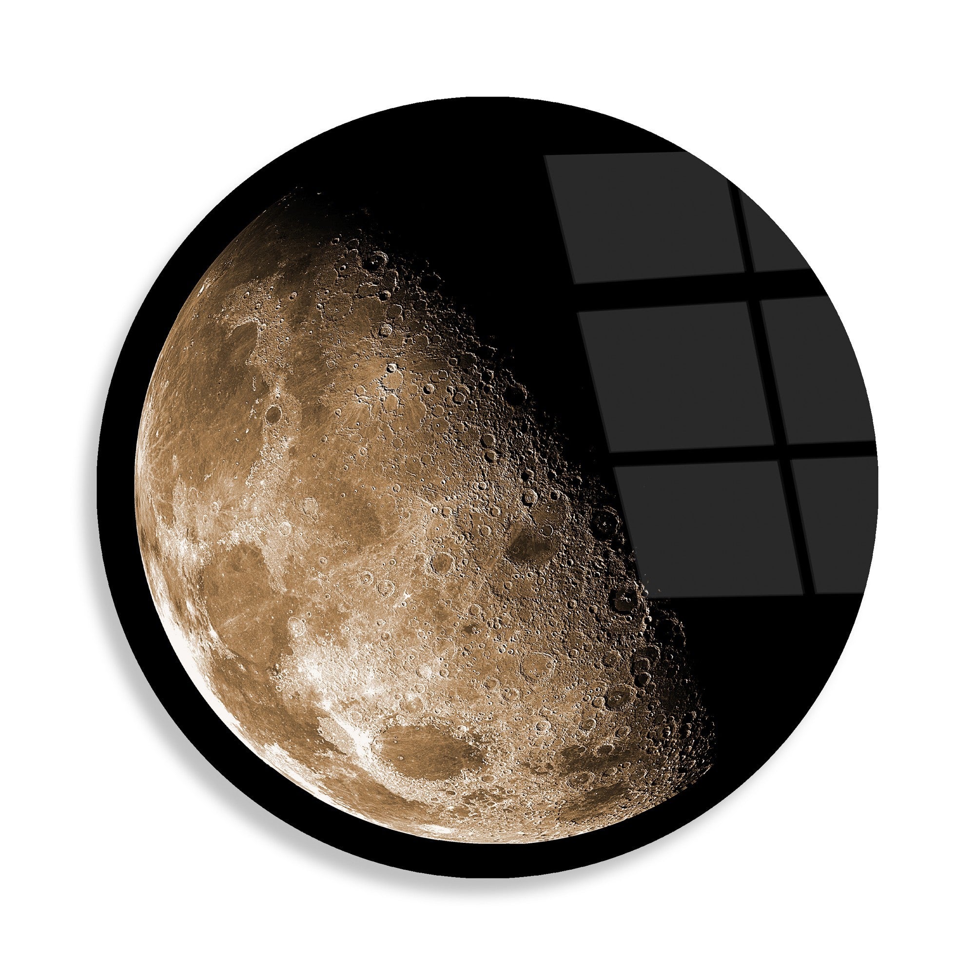 Quadro Decorativo em Vidro Temperado Multicolorido UV-1125, Ø 60 cm, 4 mm