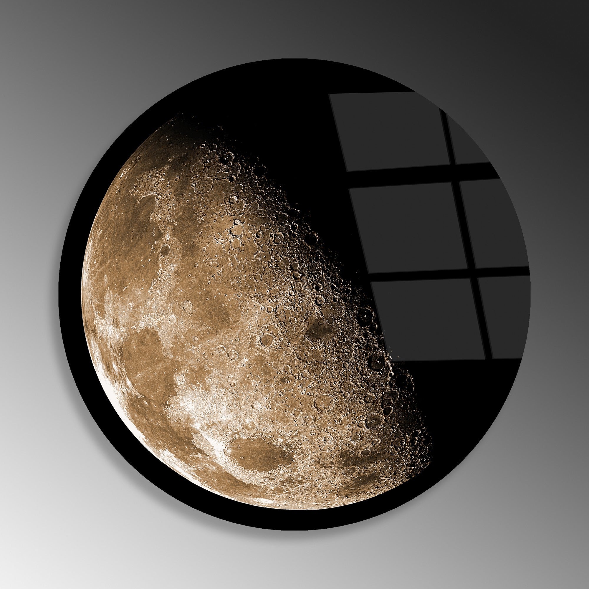 Quadro Decorativo em Vidro Temperado Multicolorido UV-1125, Ø 60 cm, 4 mm