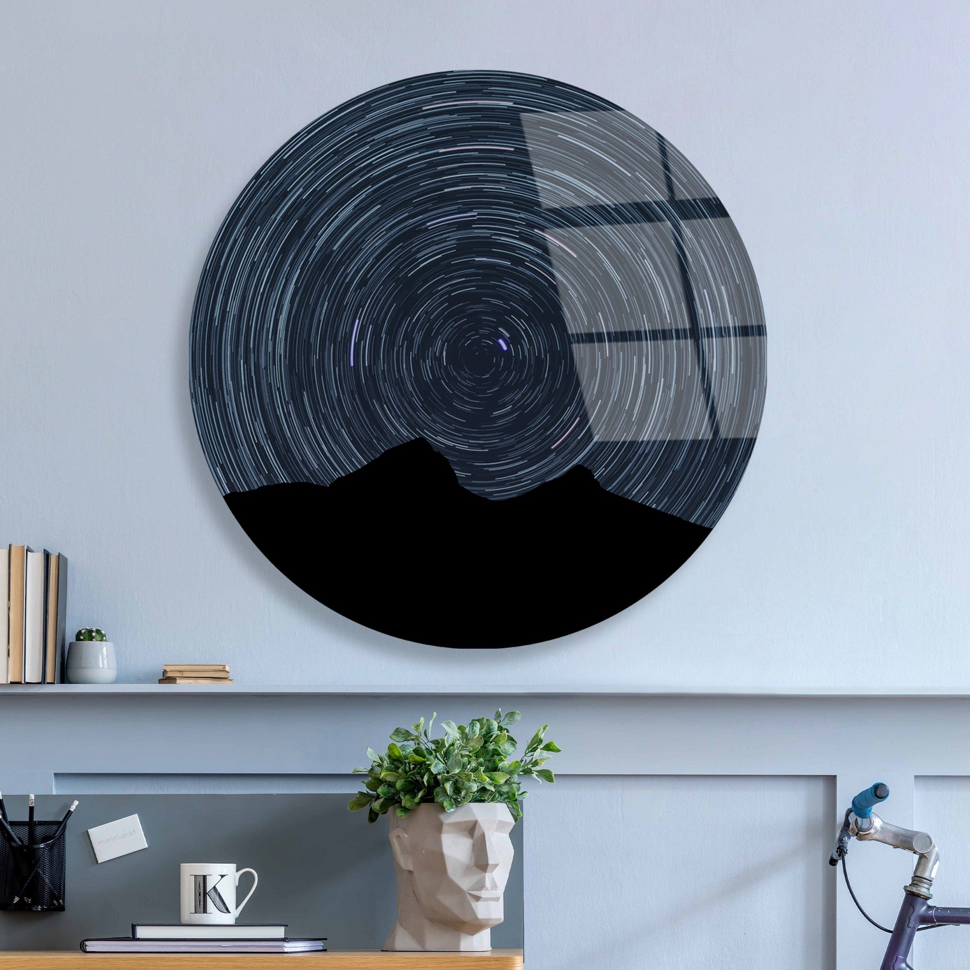 Quadro Decorativo em Vidro Temperado UV-1126, Multicolor, Ø60 cm, Espessura 4 mm