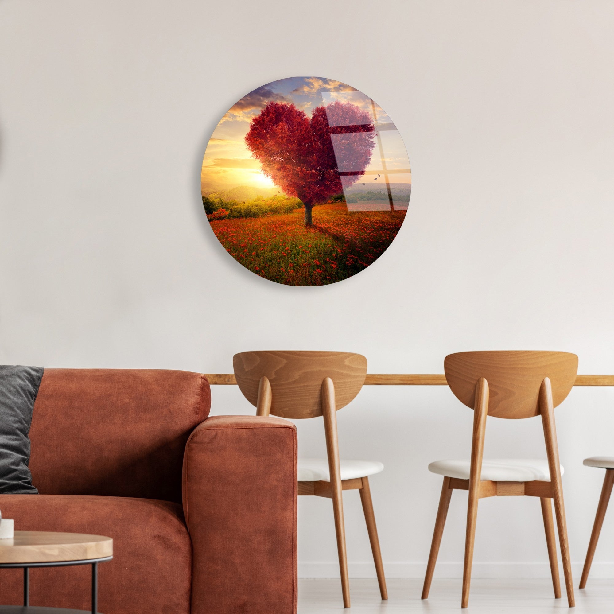 Quadro Decorativo 100% Vidro Temperado UV-1127, Multicolor, Ø60 cm (4 mm)