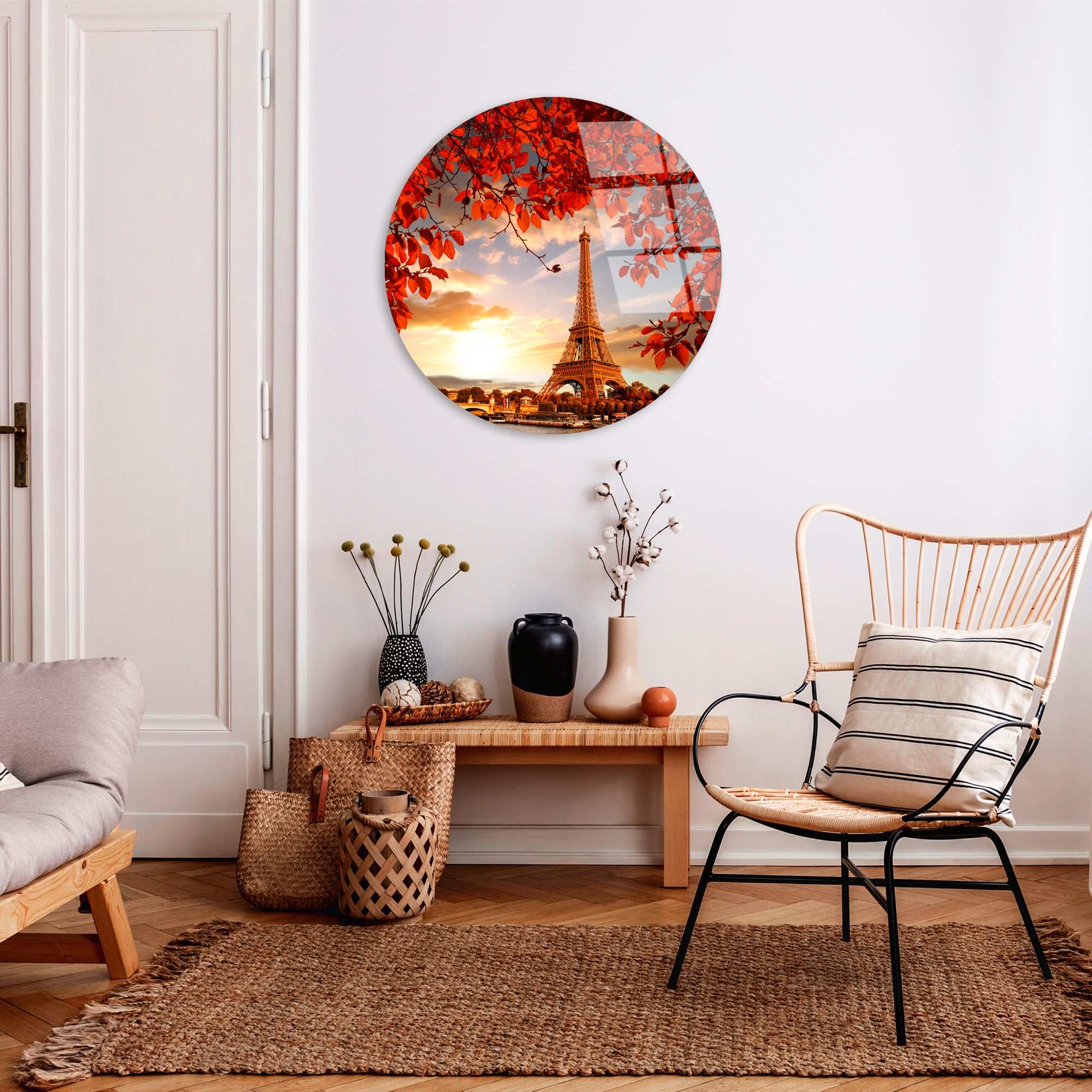 Quadro Decorativo em Vidro Temperado Multicolor Ø 60 cm (4 mm) – UV-1128