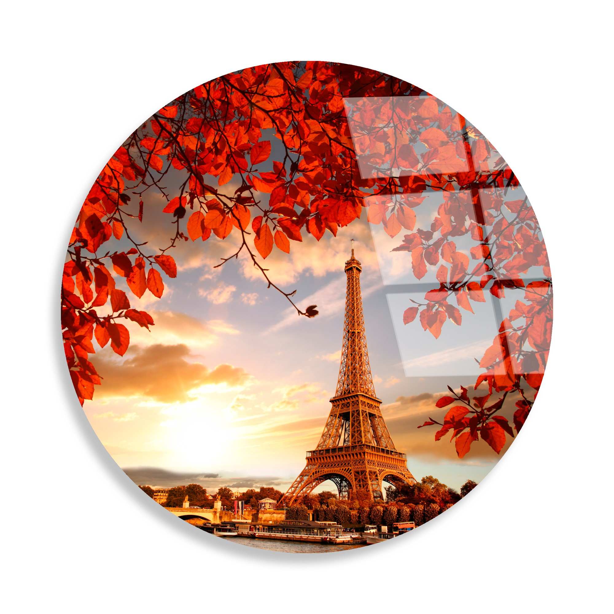 Quadro Decorativo em Vidro Temperado Multicolor Ø 60 cm (4 mm) – UV-1128