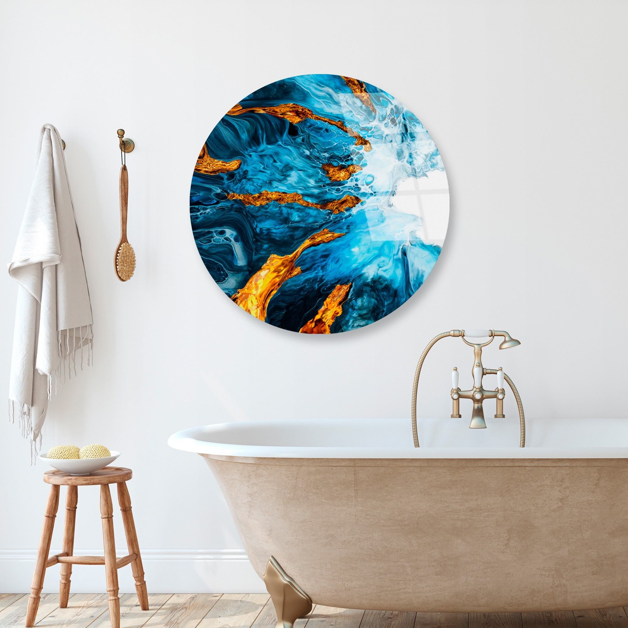 Quadro Decorativo em Vidro Temperado Multicolor Ø60 cm (4 mm) – UV-1130