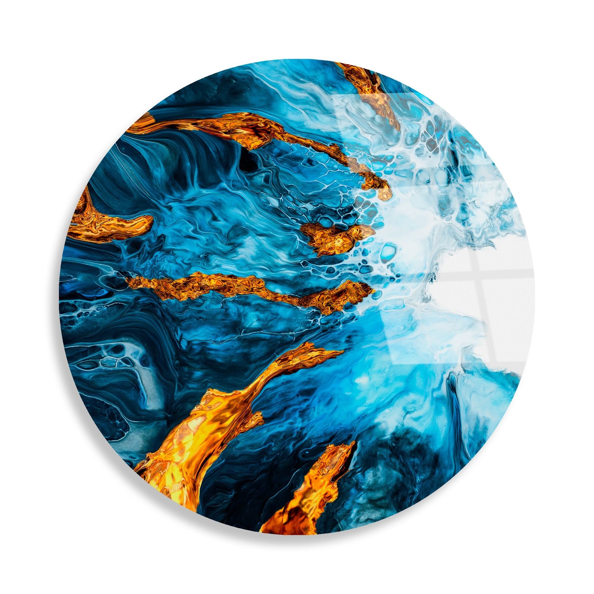 Quadro Decorativo em Vidro Temperado Multicolor Ø60 cm (4 mm) – UV-1130