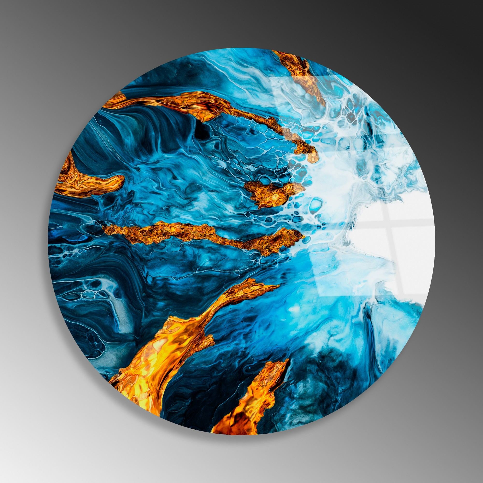 Quadro Decorativo em Vidro Temperado Multicolor Ø60 cm (4 mm) – UV-1130