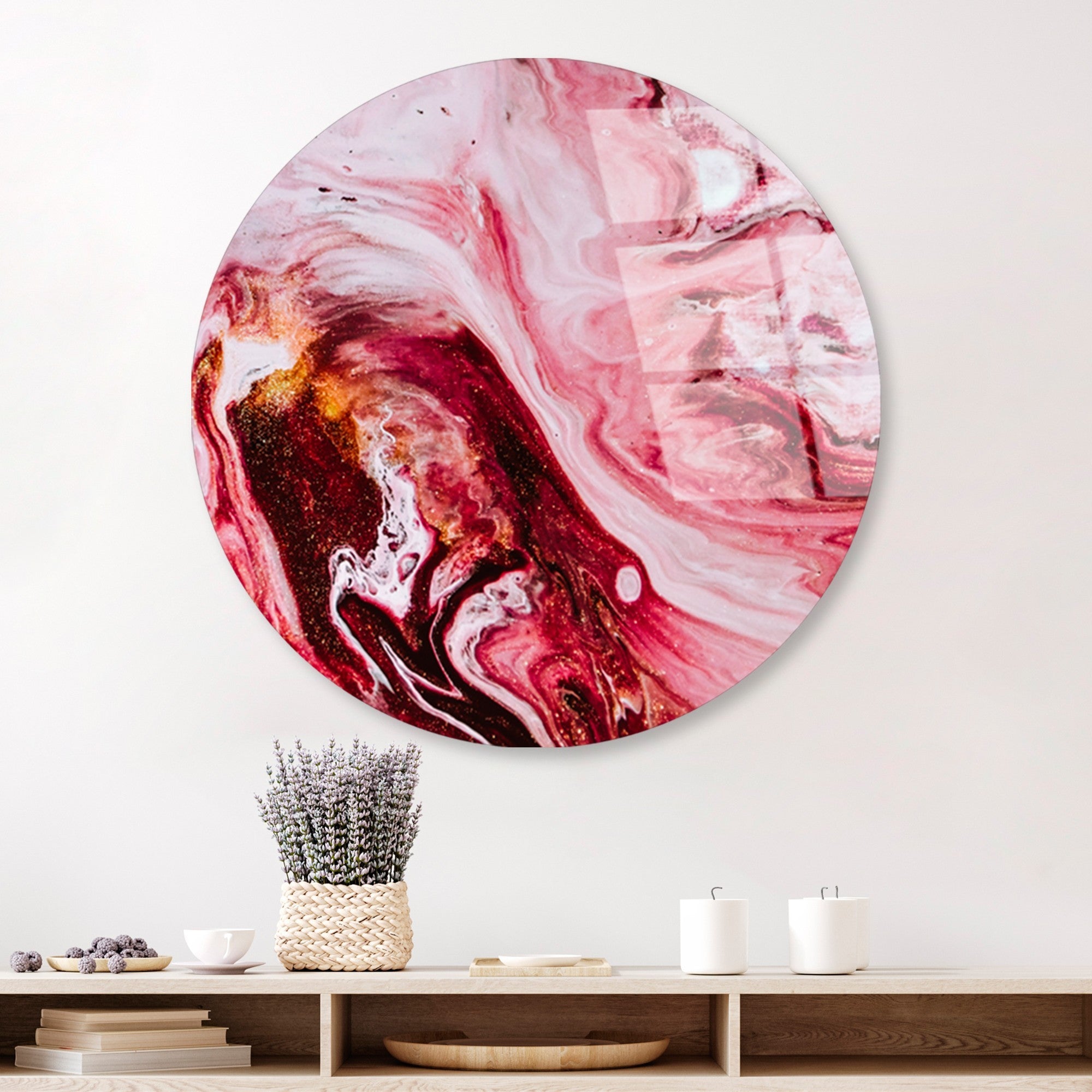 Quadro Decorativo em Vidro Temperado UV-1131, Multicolor, Ø 60 cm, 4 mm (Ref. 123BZM2627)