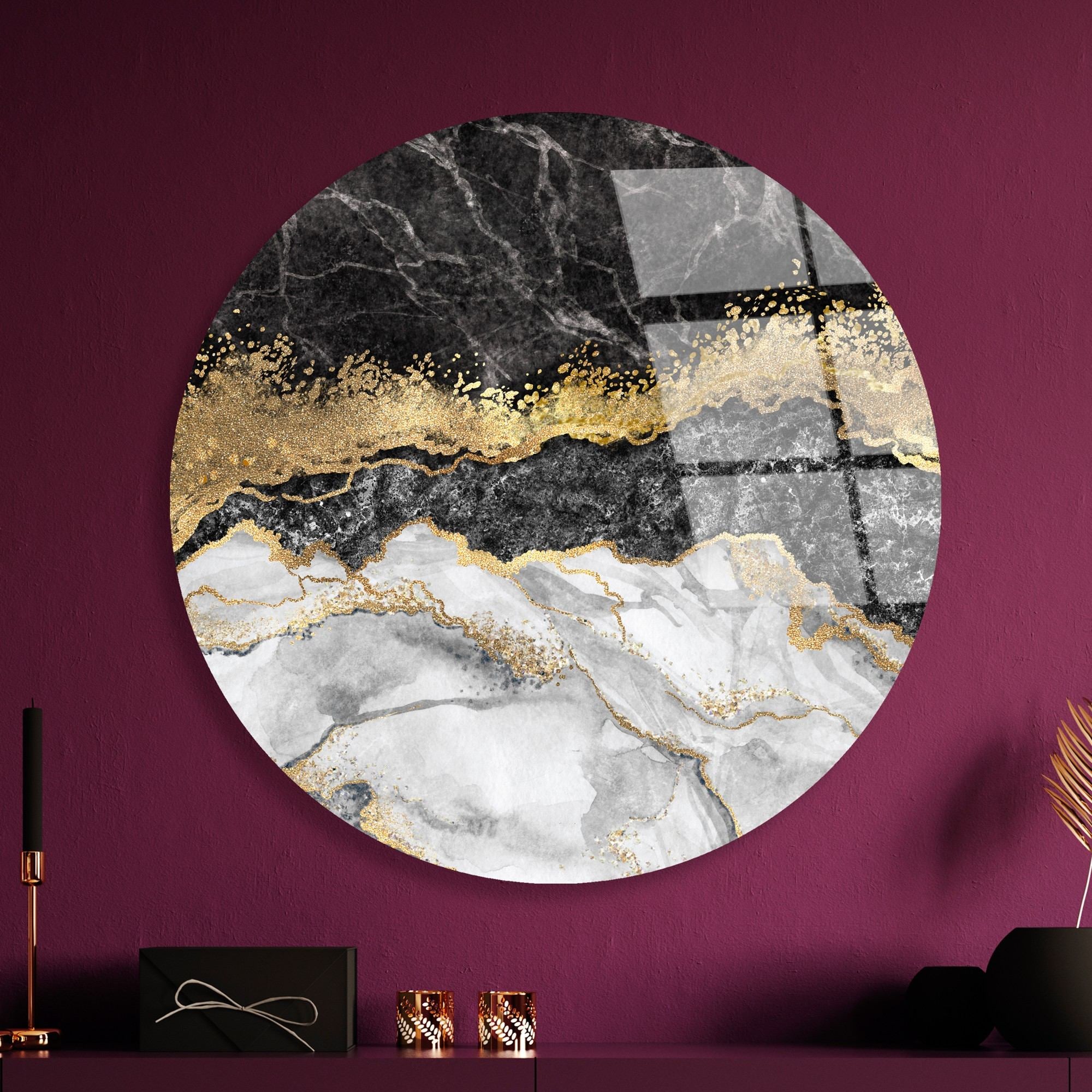 Quadro Decorativo em Vidro Temperado UV-1133, Multicolor, 60 cm (4 mm)