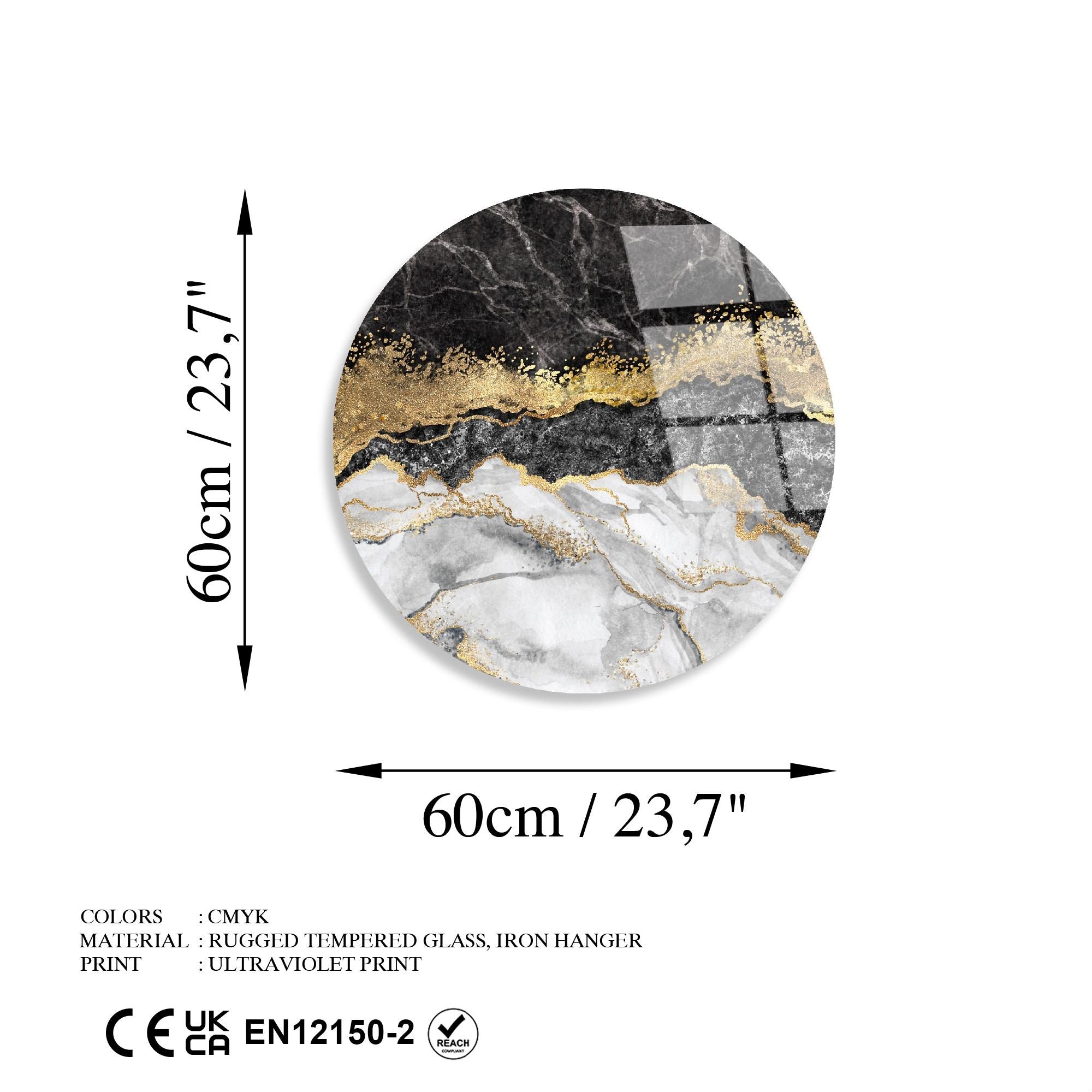 Quadro Decorativo em Vidro Temperado UV-1133, Multicolor, 60 cm (4 mm)