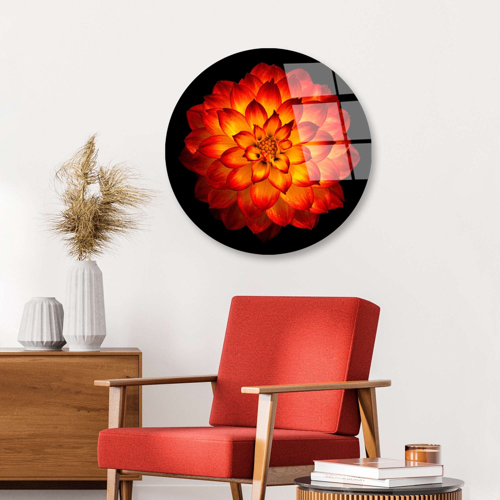 Quadro Decorativo em 100% Vidro Temperado UV-1136, Multicolor, Ø60 cm, 4 mm, 4,368 kg