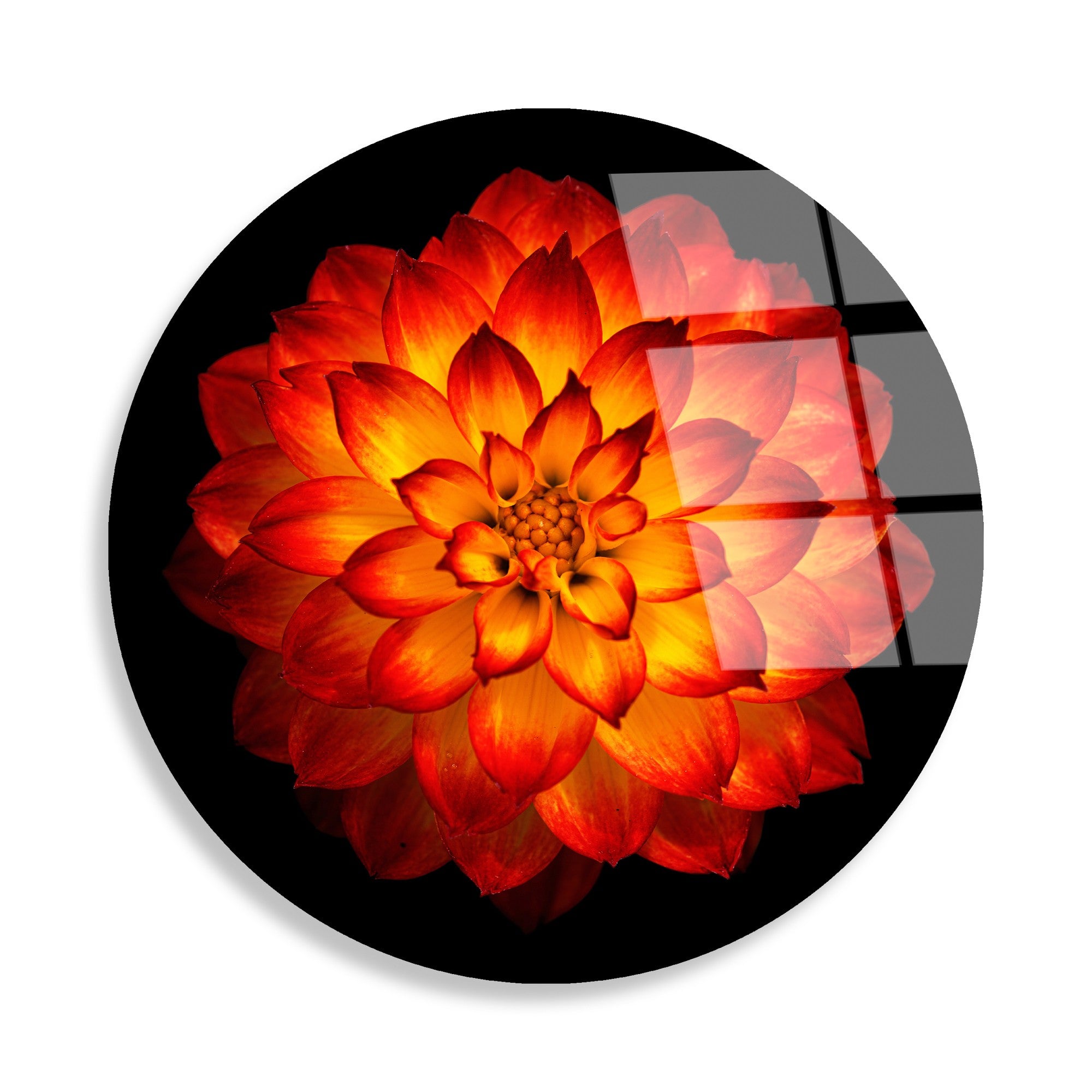 Quadro Decorativo em 100% Vidro Temperado UV-1136, Multicolor, Ø60 cm, 4 mm, 4,368 kg