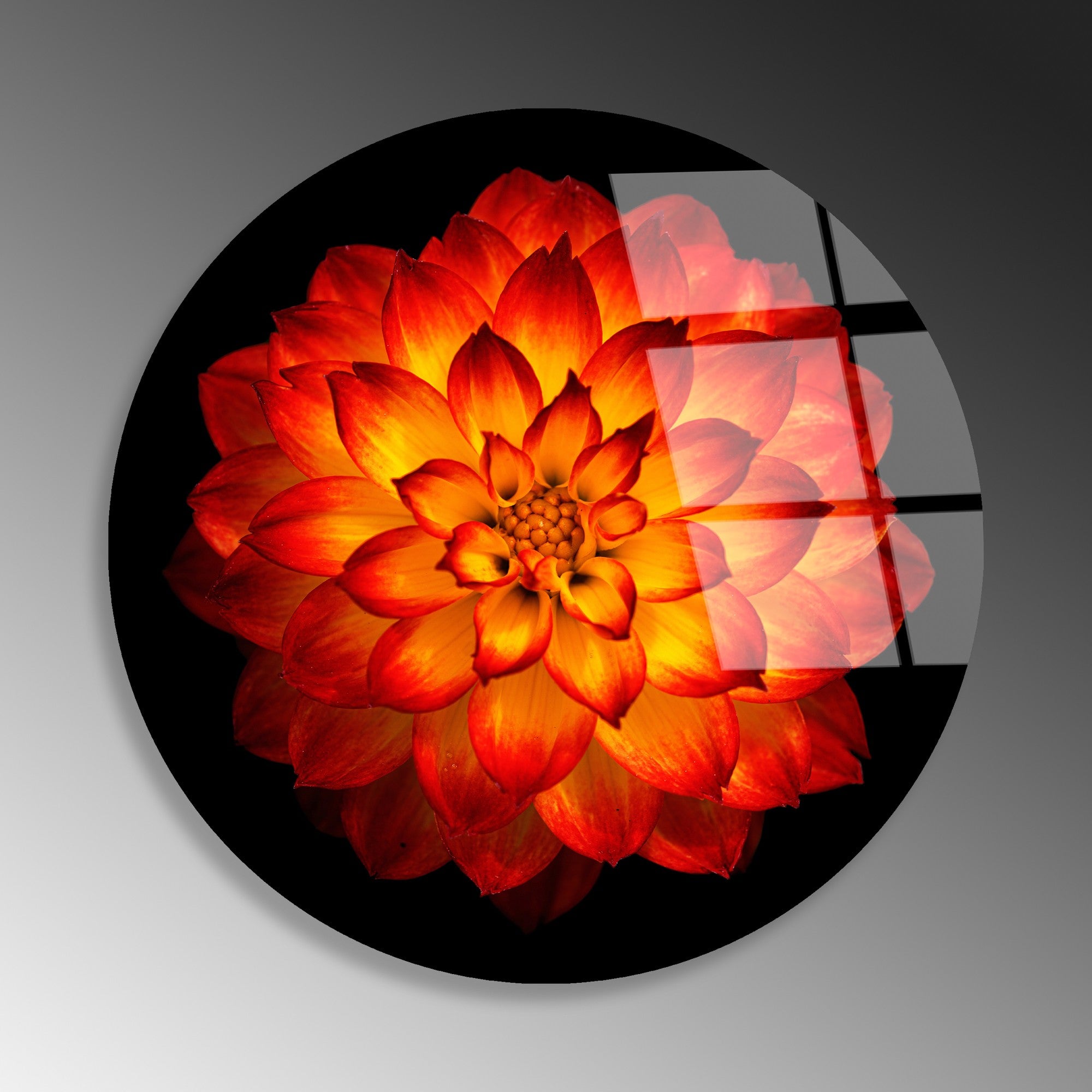 Quadro Decorativo em 100% Vidro Temperado UV-1136, Multicolor, Ø60 cm, 4 mm, 4,368 kg