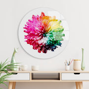 Quadro Decorativo em Vidro Temperado UV-1137, Multicolor, Ø60 cm, 4 mm