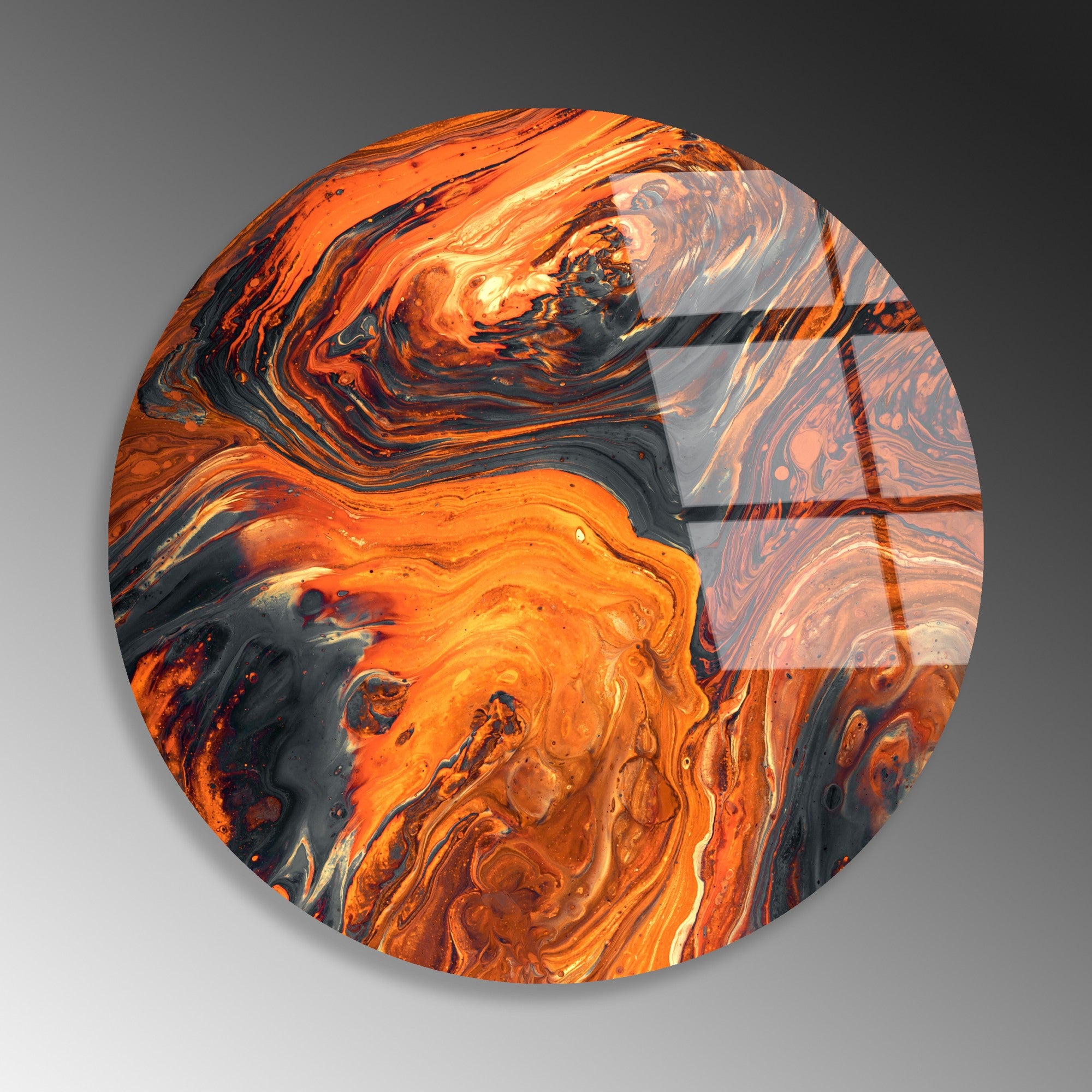 Quadro Decorativo em Vidro Temperado UV-1140 (123BZM2636) – Multicolor – Ø60 cm – 100% Vidro 4 mm