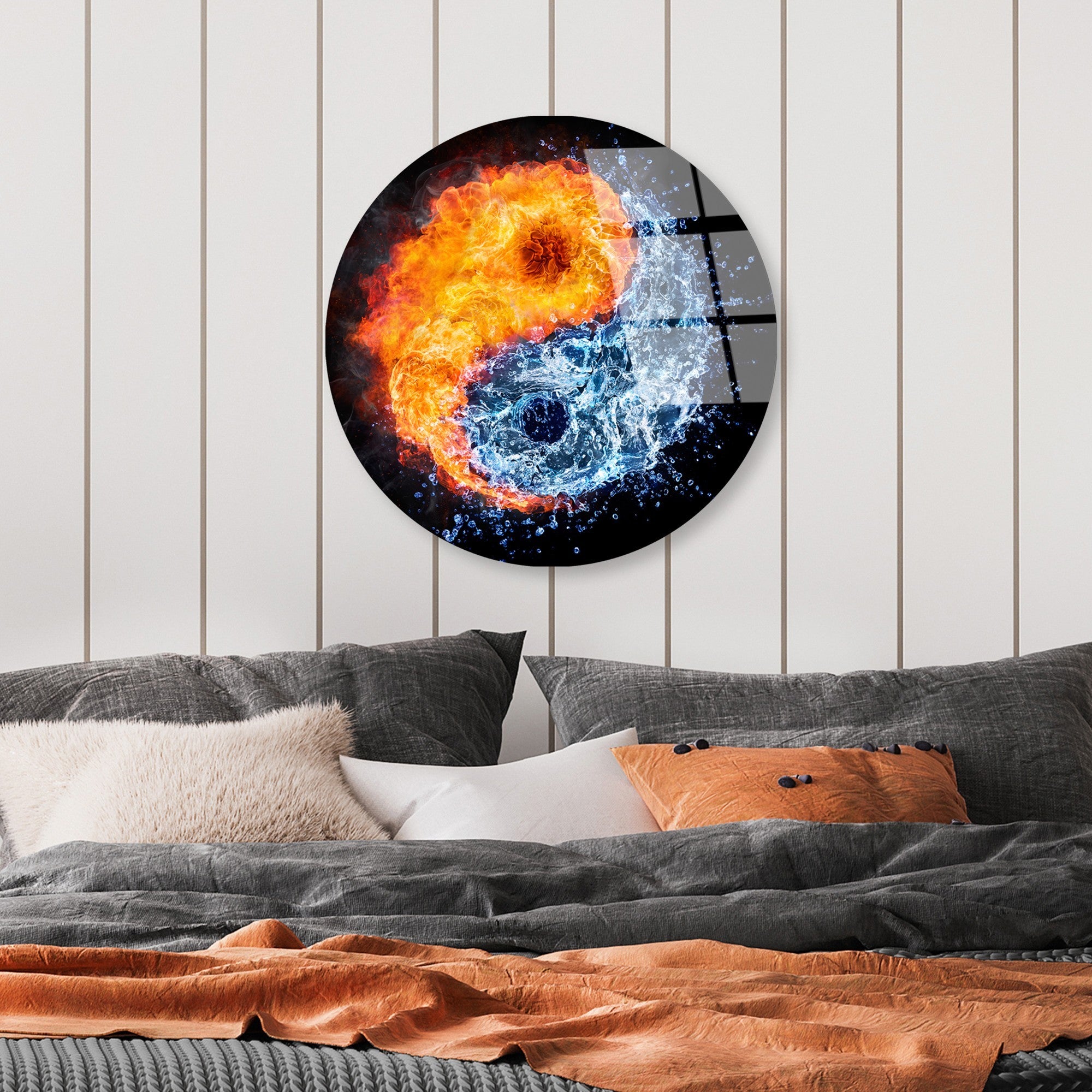 Quadro Decorativo em Vidro Temperado 100%, Multicolor, Ø30 cm (4 mm) - UV-1142