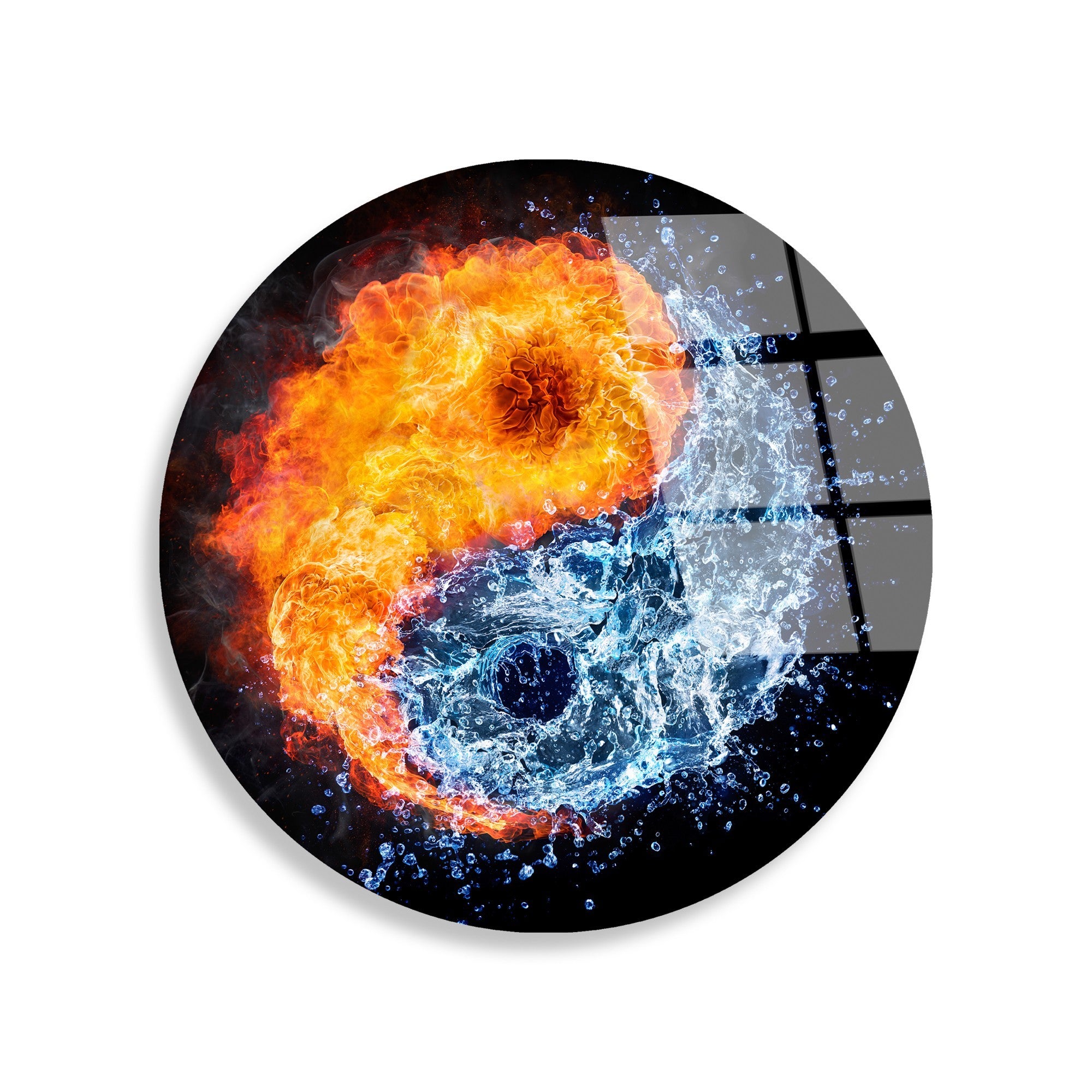 Quadro Decorativo em Vidro Temperado 100%, Multicolor, Ø30 cm (4 mm) - UV-1142