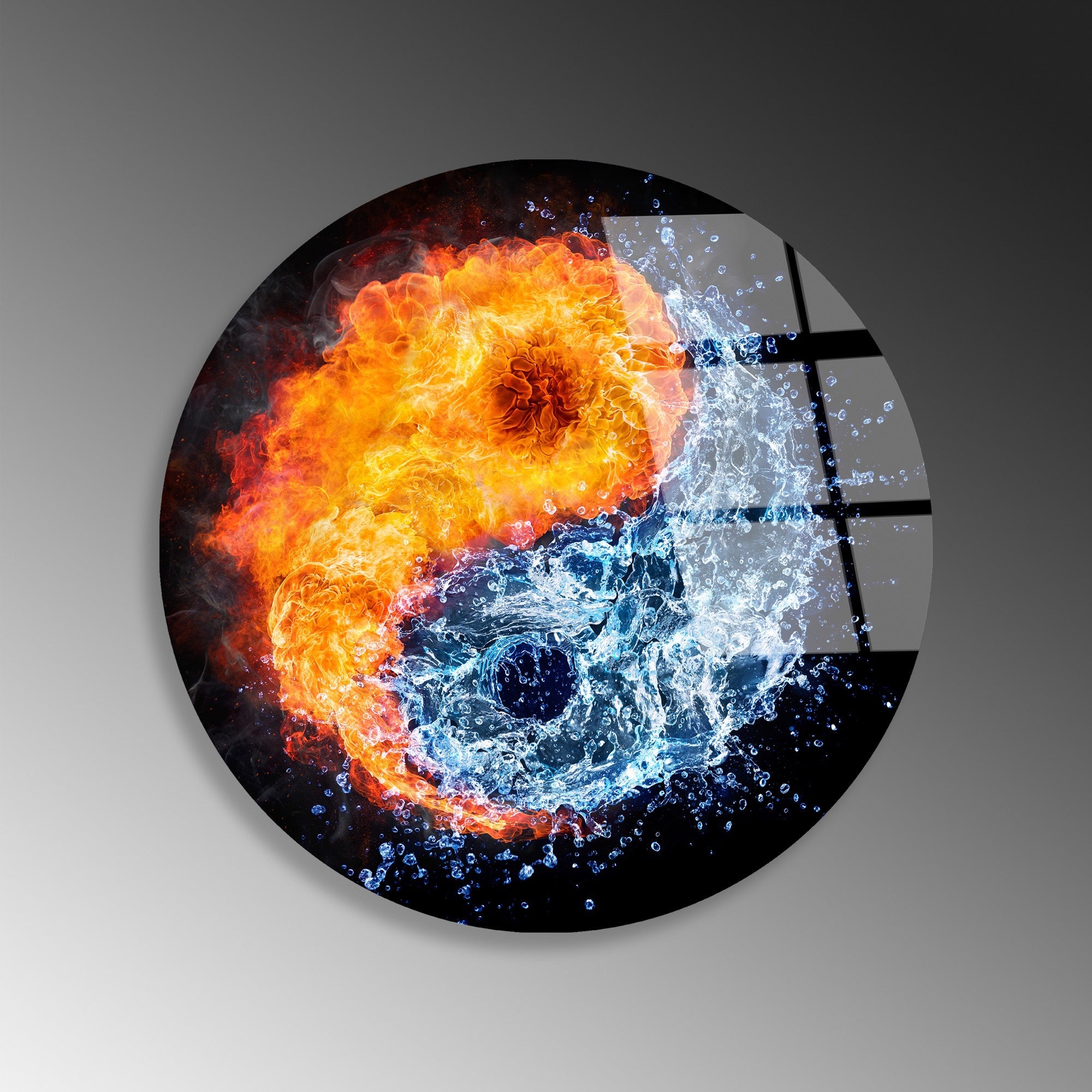 Quadro Decorativo em Vidro Temperado 100%, Multicolor, Ø30 cm (4 mm) - UV-1142