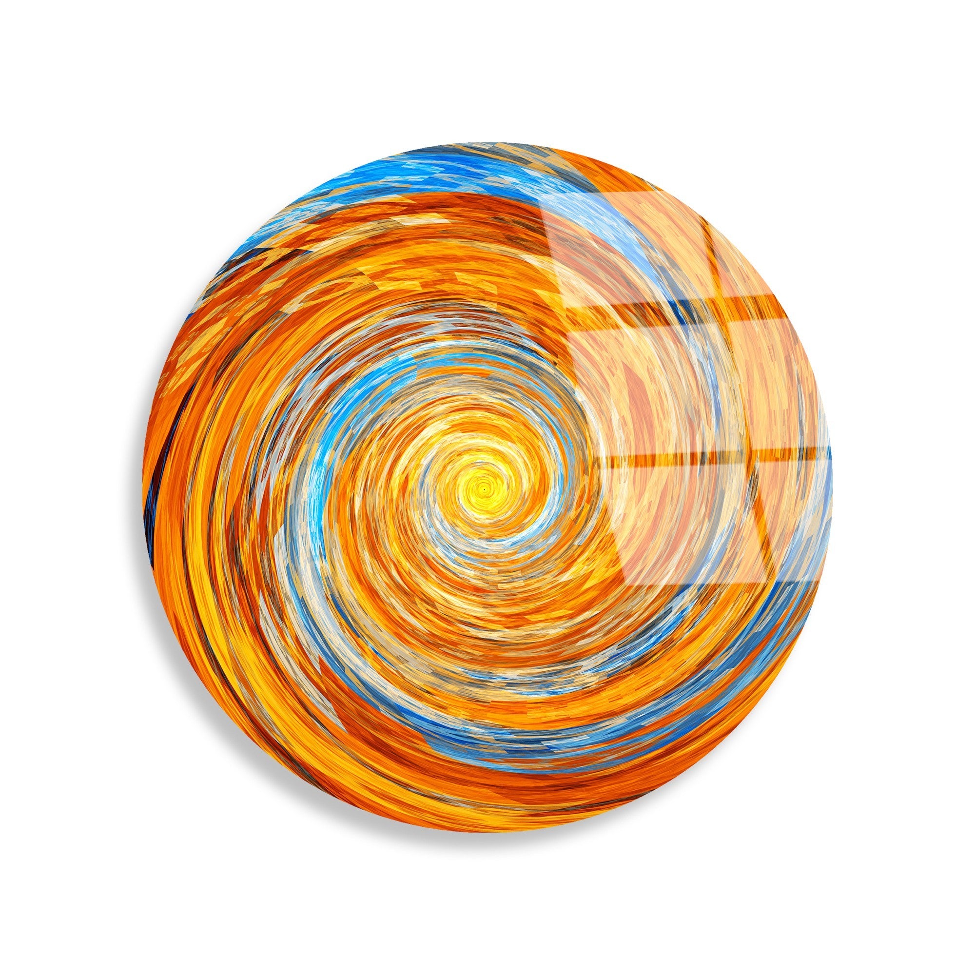 Quadro Decorativo em Vidro Temperado UV-1143 (123BZM2639), Multicor, Ø30 cm, 4 mm, 1,566 kg