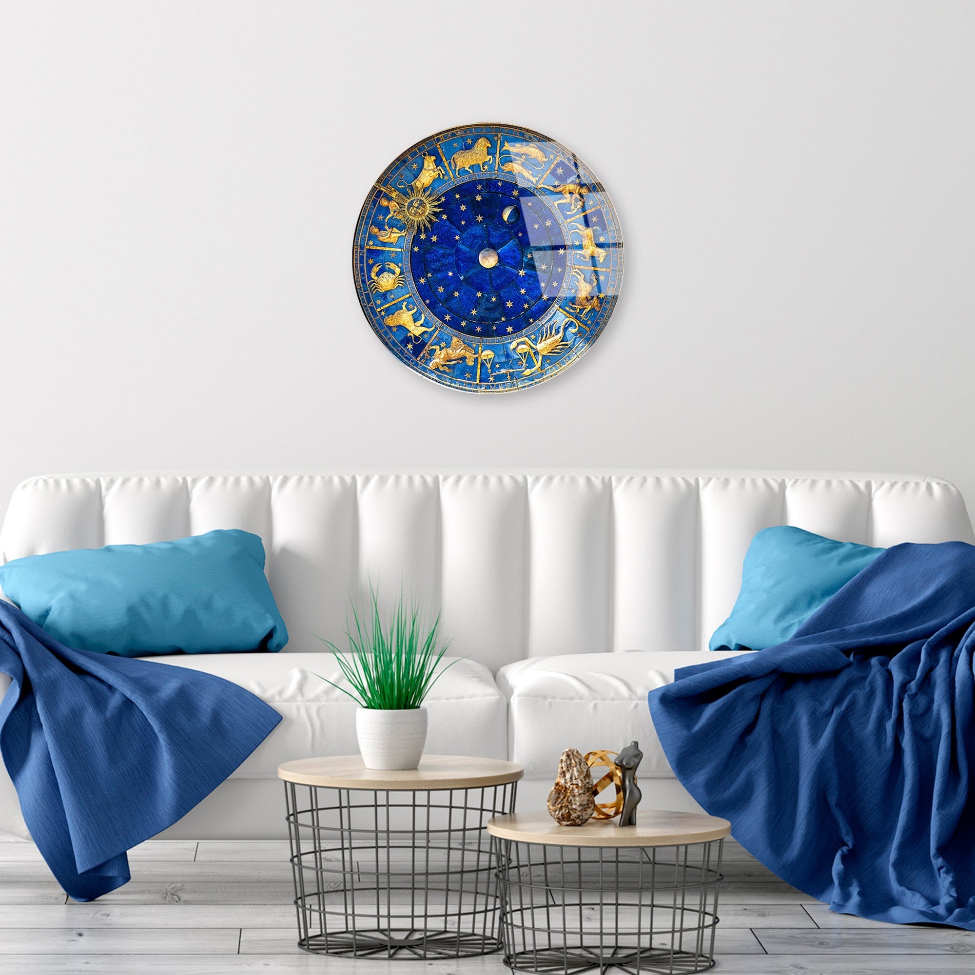 Quadro Decorativo em Vidro Temperado UV-1144, Ø30 cm, 4 mm, Multicor