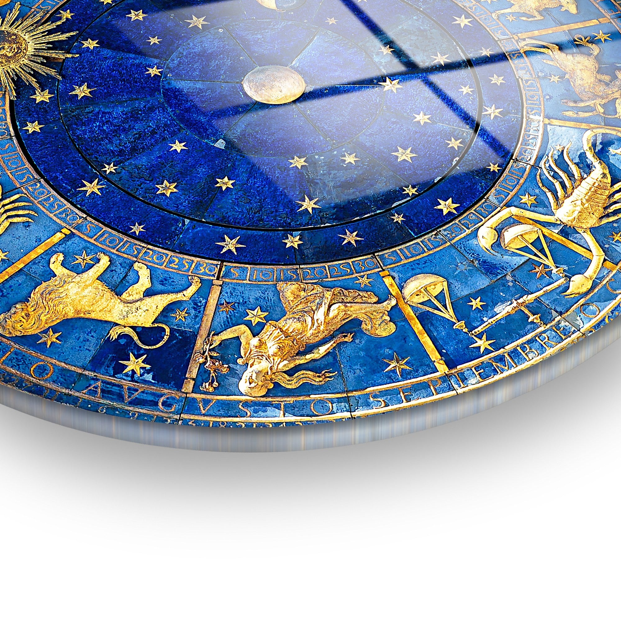 Quadro Decorativo em Vidro Temperado UV-1144, Ø30 cm, 4 mm, Multicor