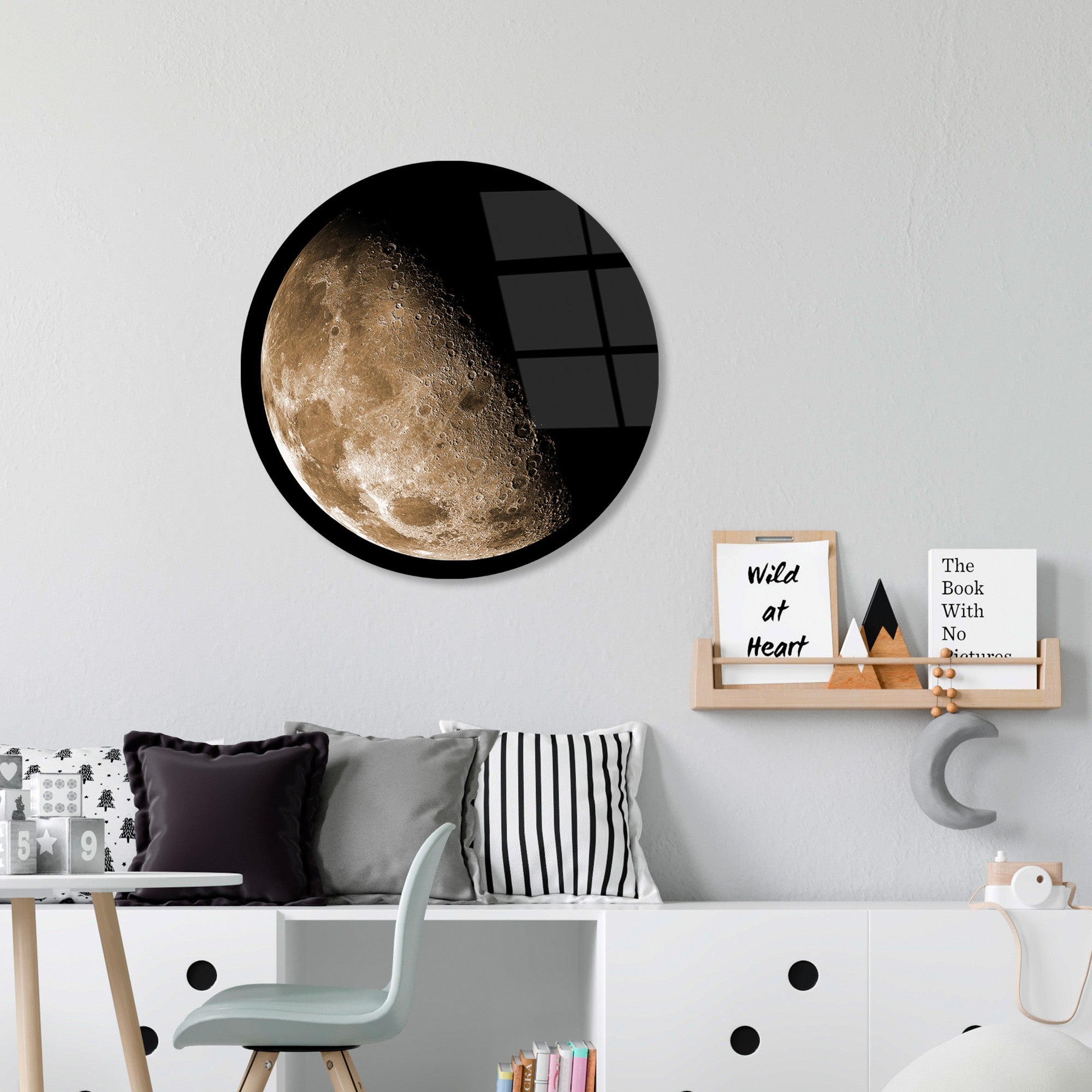 Quadro Decorativo em 100% Vidro Temperado UV-1145, Multicolor, Ø 30 cm, 4 mm