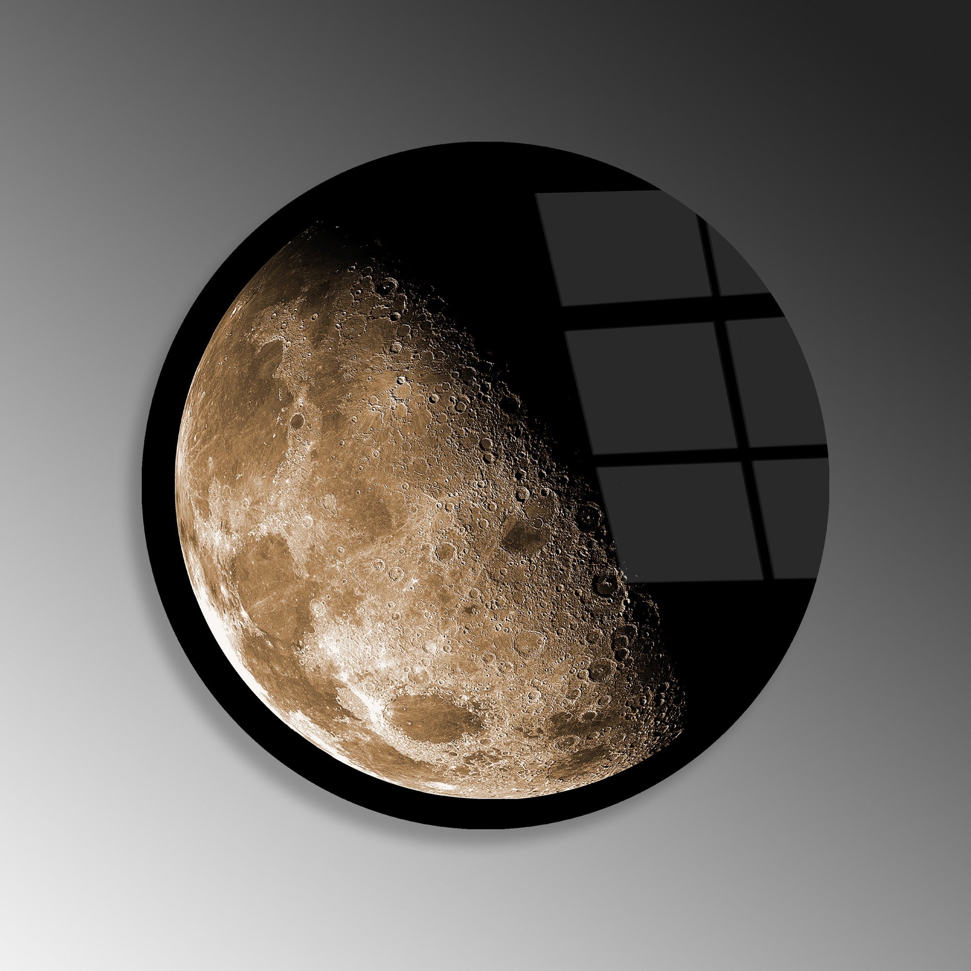 Quadro Decorativo em 100% Vidro Temperado UV-1145, Multicolor, Ø 30 cm, 4 mm