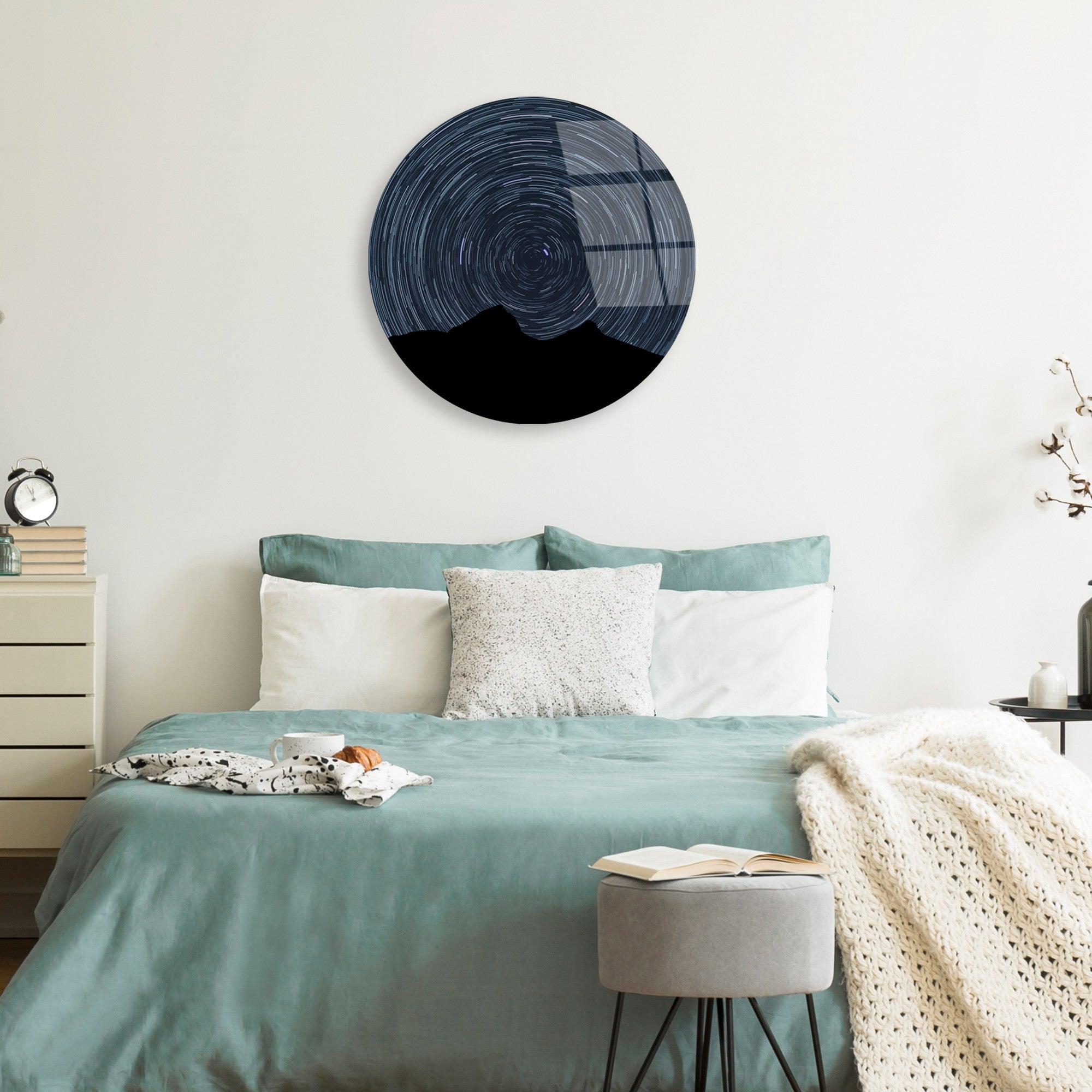 Quadro Decorativo em Vidro 100% Temperado UV-1146, Multicolor, Ø 30 cm, 4 mm (Ref. 123BZM2642)