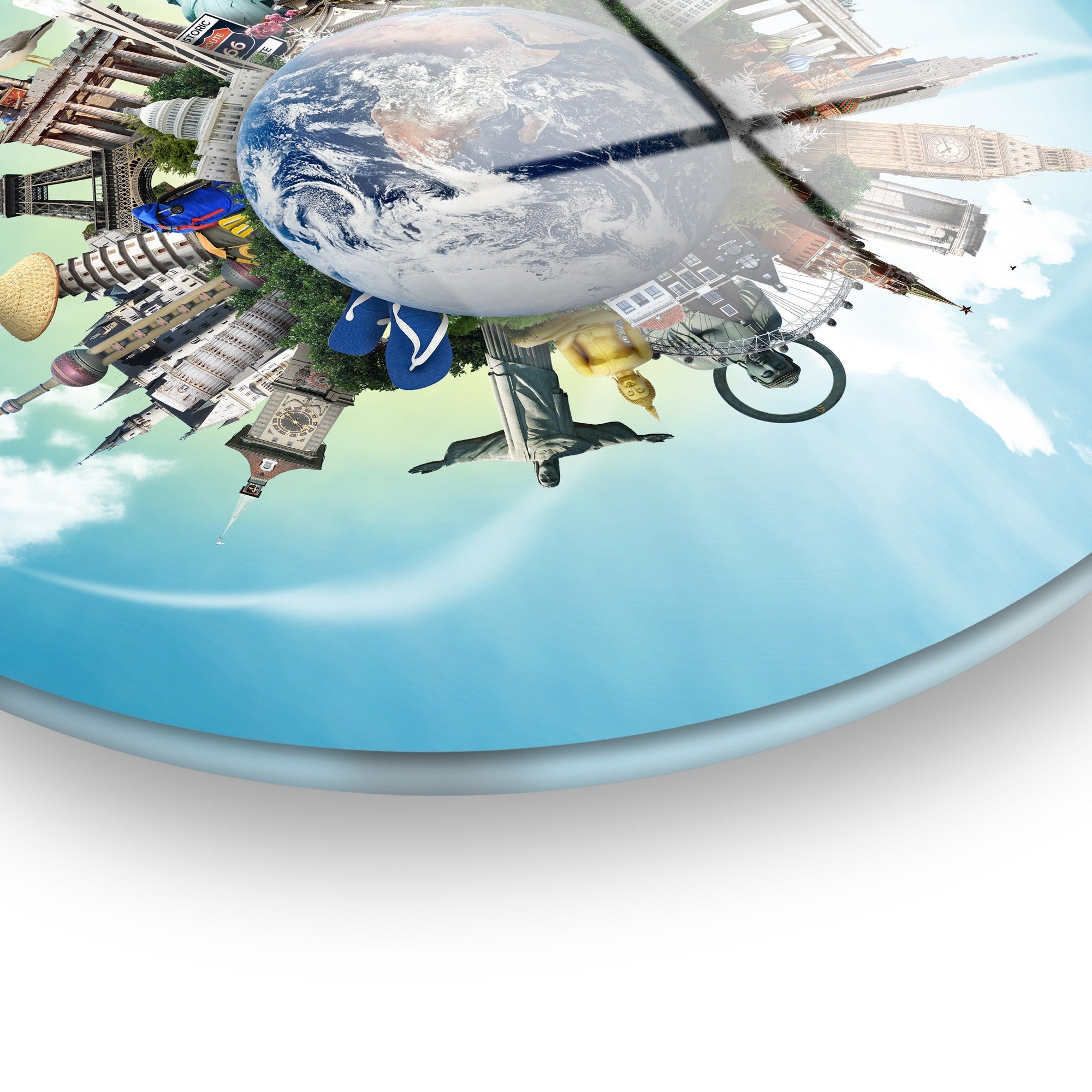 Quadro Decorativo em Vidro Temperado Multicolor Ø30 cm (4 mm) – UV-1149 | 123BZM2645