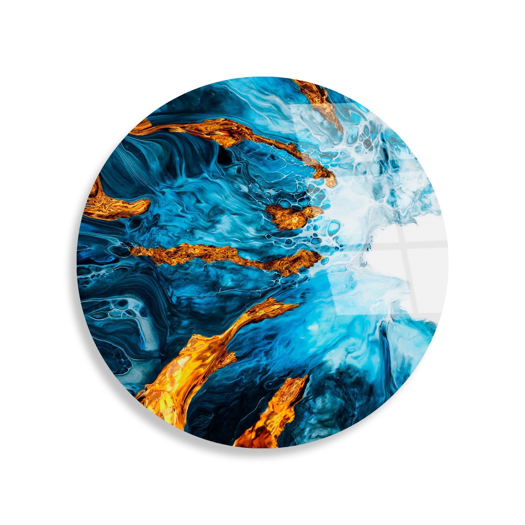 Pintura Decorativa em Vidro Temperado UV-1150 Multicolor – Ø30 cm, 4 mm