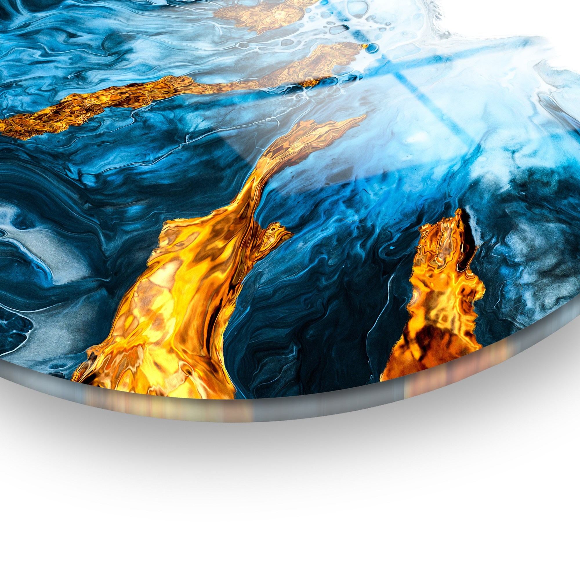 Pintura Decorativa em Vidro Temperado UV-1150 Multicolor – Ø30 cm, 4 mm