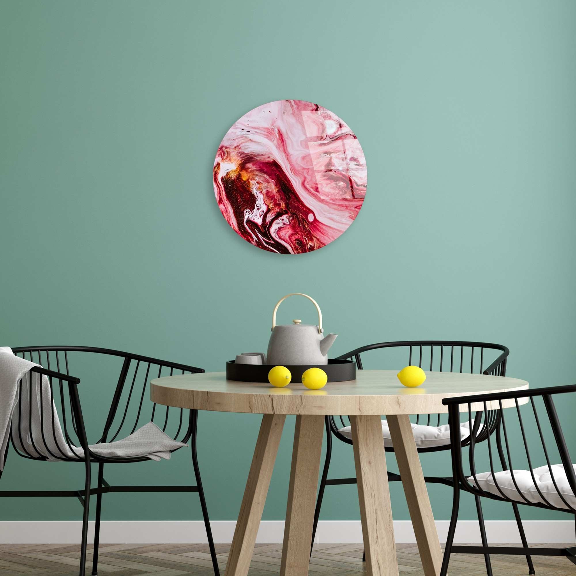 Quadro Decorativo em Vidro 100% Temperado UV-1151, Multicolor, Ø30 cm, 4 mm