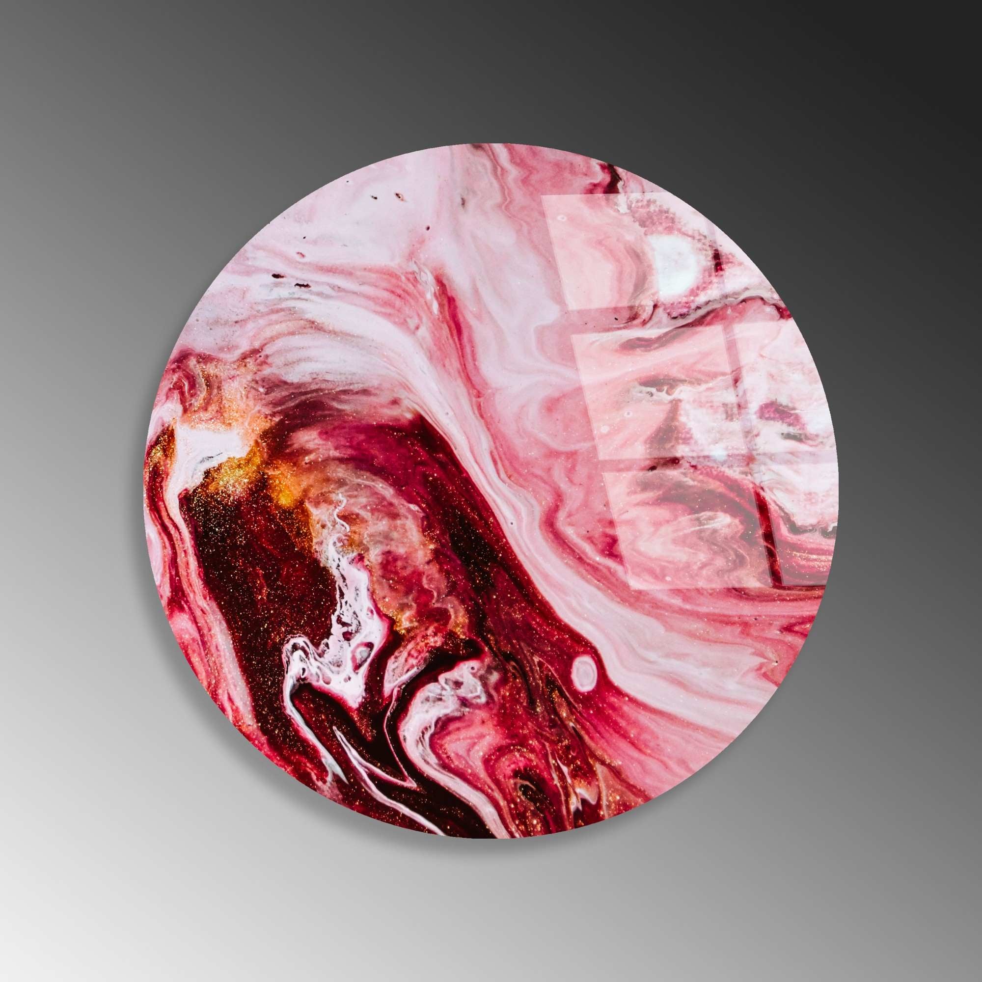 Quadro Decorativo em Vidro 100% Temperado UV-1151, Multicolor, Ø30 cm, 4 mm