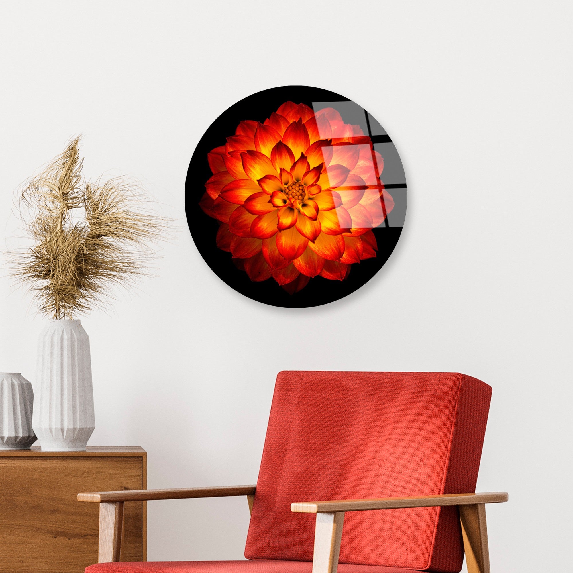 Pintura Decorativa em Vidro Temperado Multicolor Ø30 cm (4 mm) | UV-1156