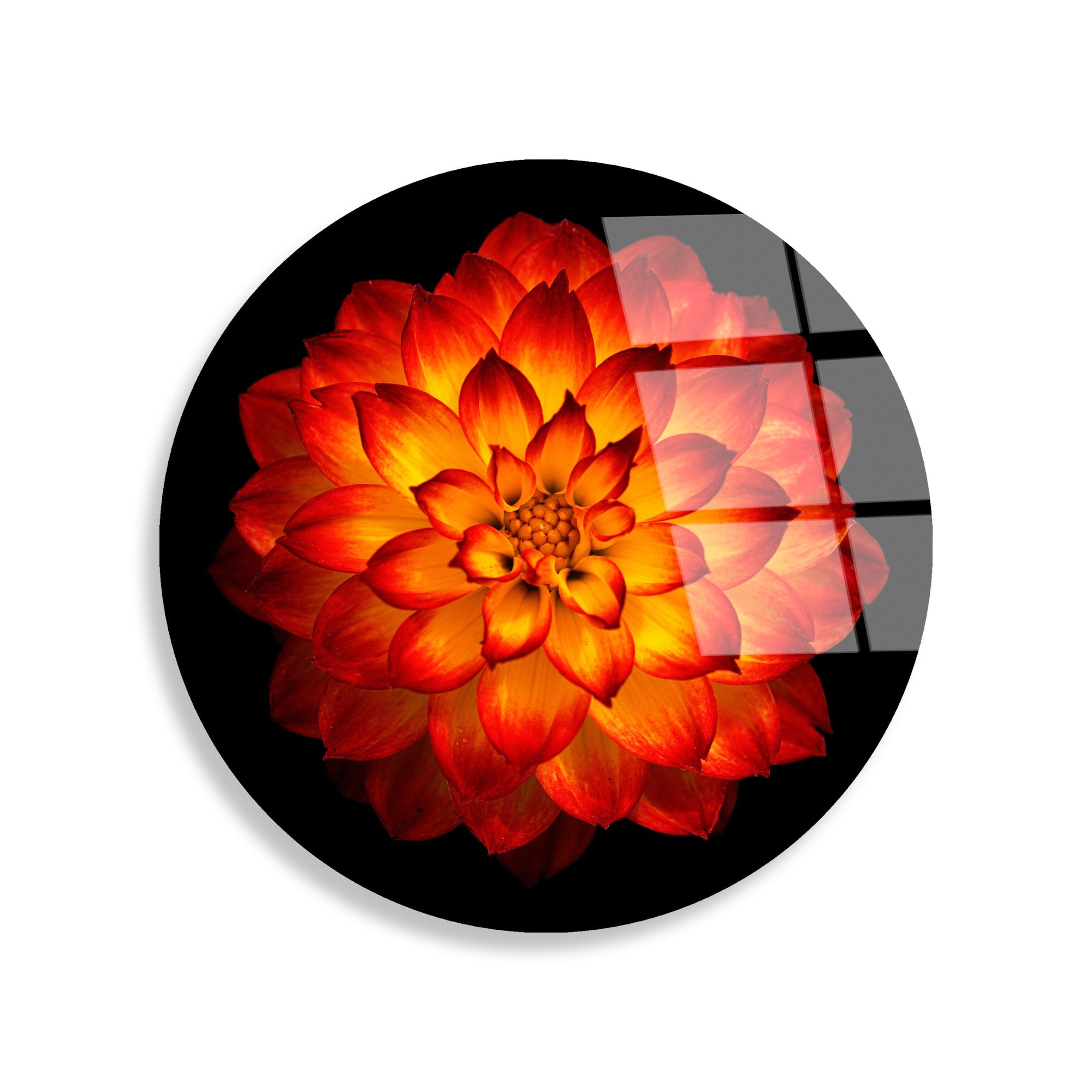 Pintura Decorativa em Vidro Temperado Multicolor Ø30 cm (4 mm) | UV-1156