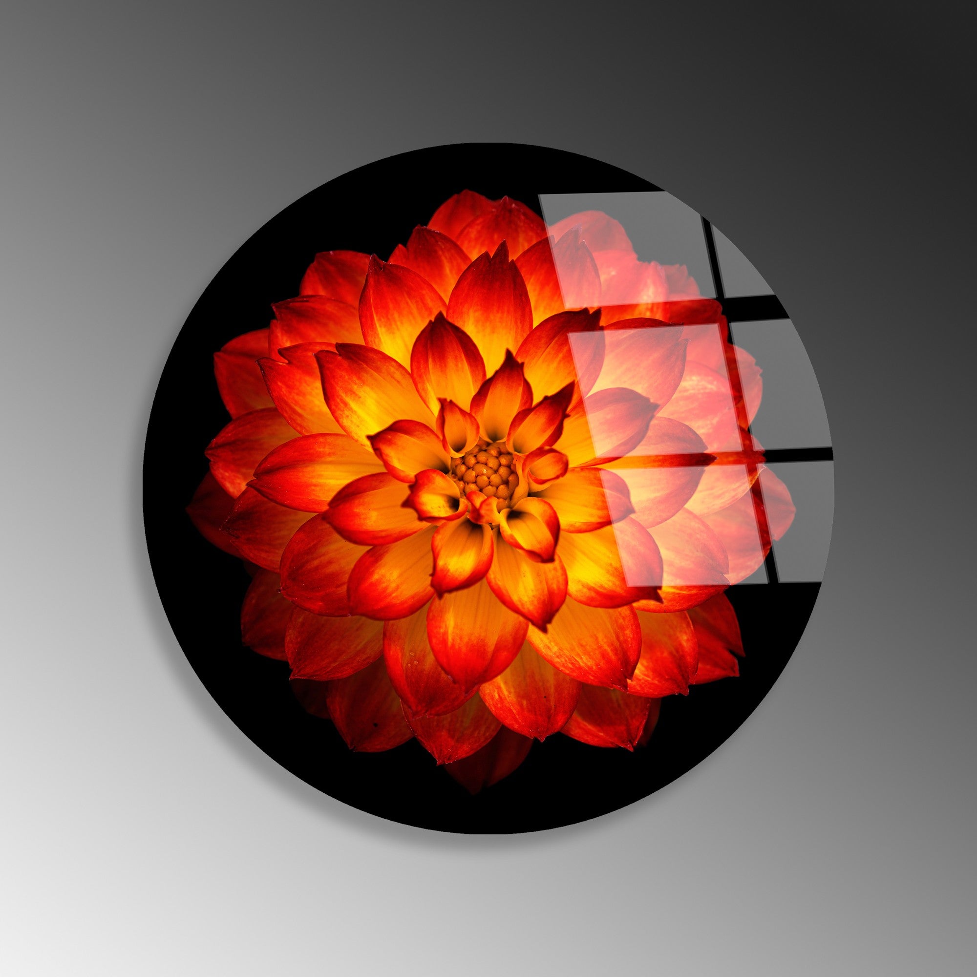 Pintura Decorativa em Vidro Temperado Multicolor Ø30 cm (4 mm) | UV-1156