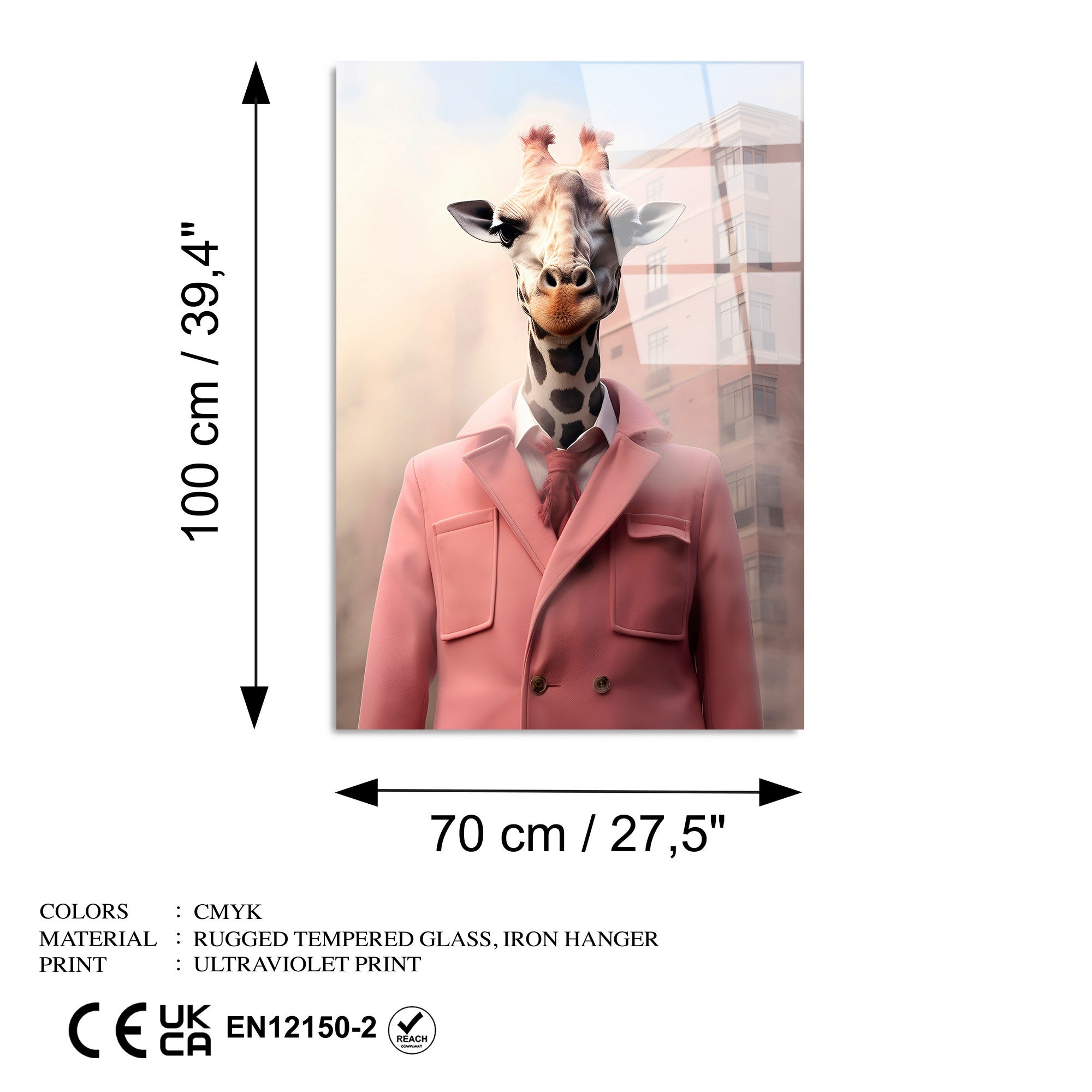 Quadro Decorativo em Vidro Temperado 70x100 cm (4 mm), Multicolor – UV-1171