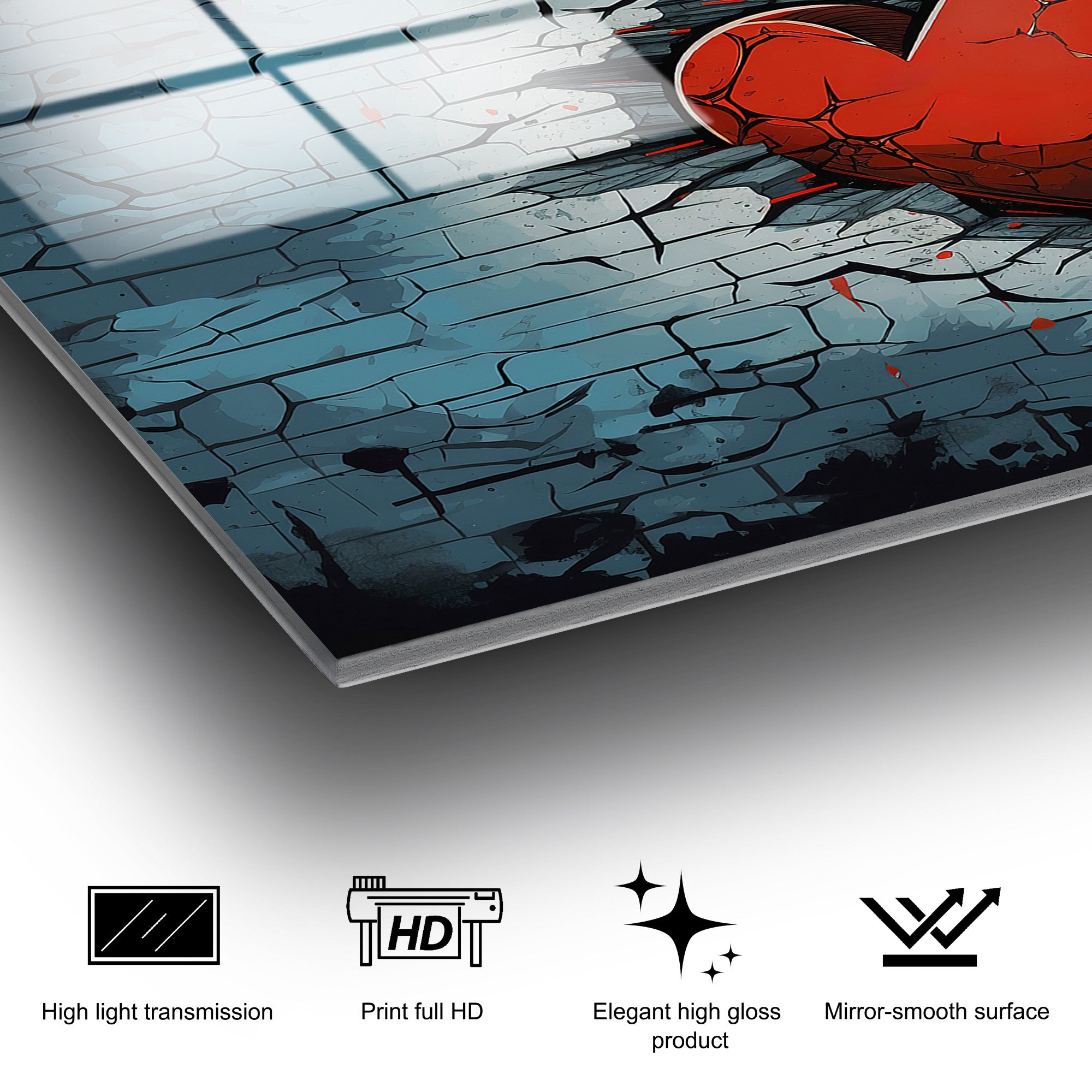 Quadro Decorativo em Vidro Temperado UV-1172, Multicolor, 70x100 cm (4 mm)