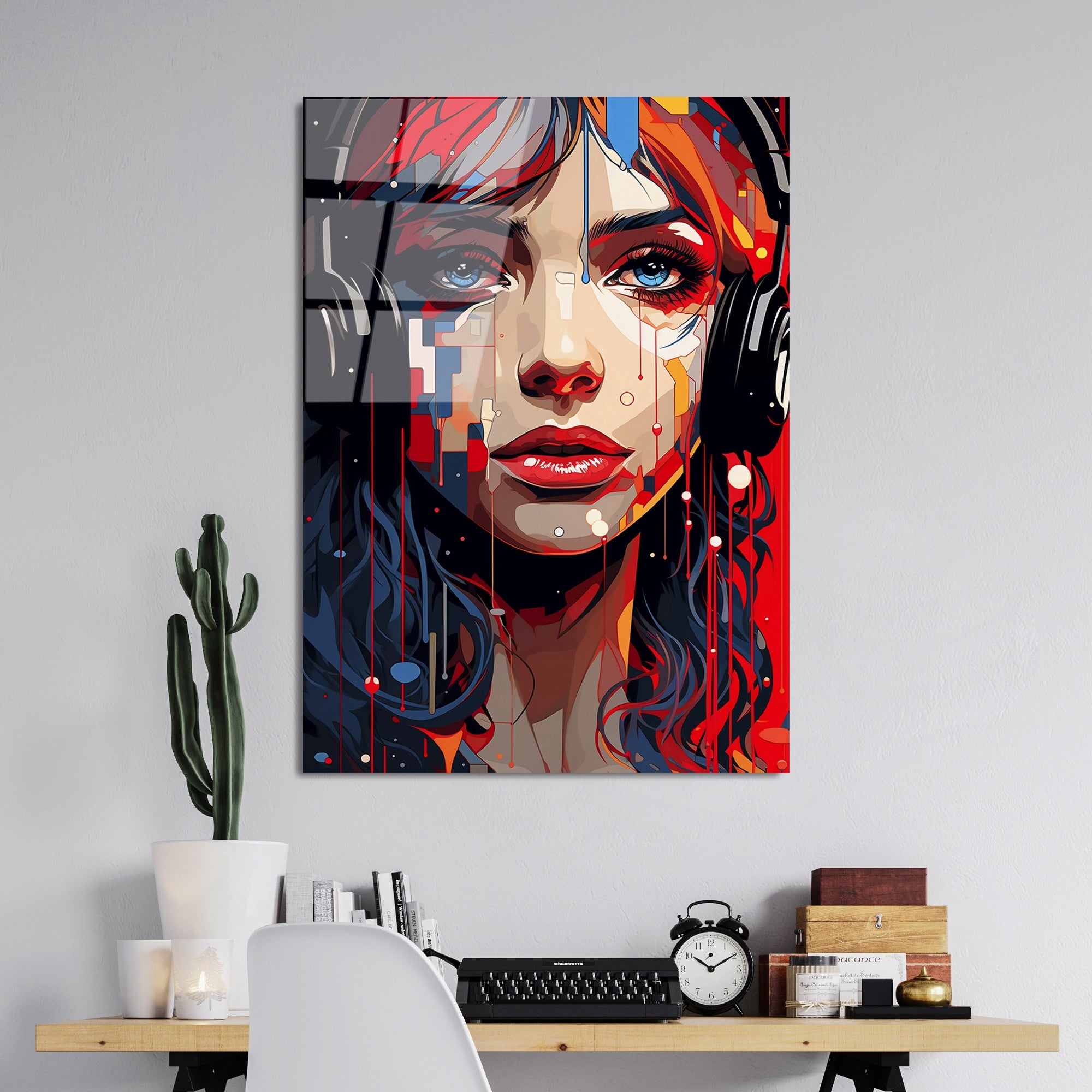 Quadro Decorativo em Vidro Temperado UV-1174, Multicolor, 70 x 100 cm, 4 mm