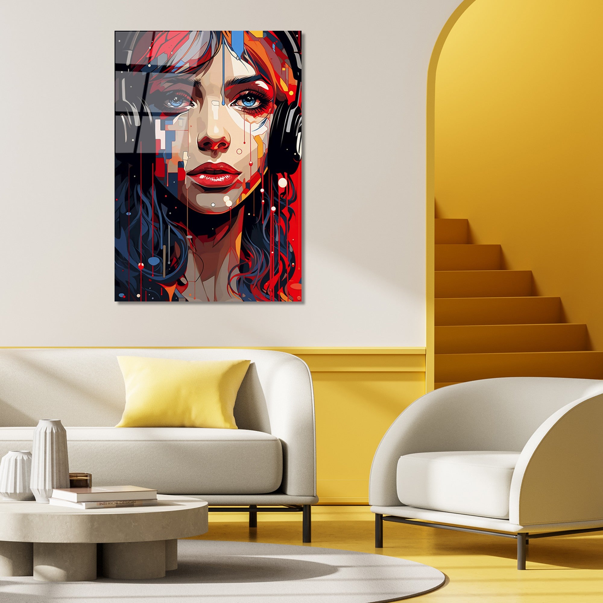 Quadro Decorativo em Vidro Temperado UV-1174, Multicolor, 70 x 100 cm, 4 mm