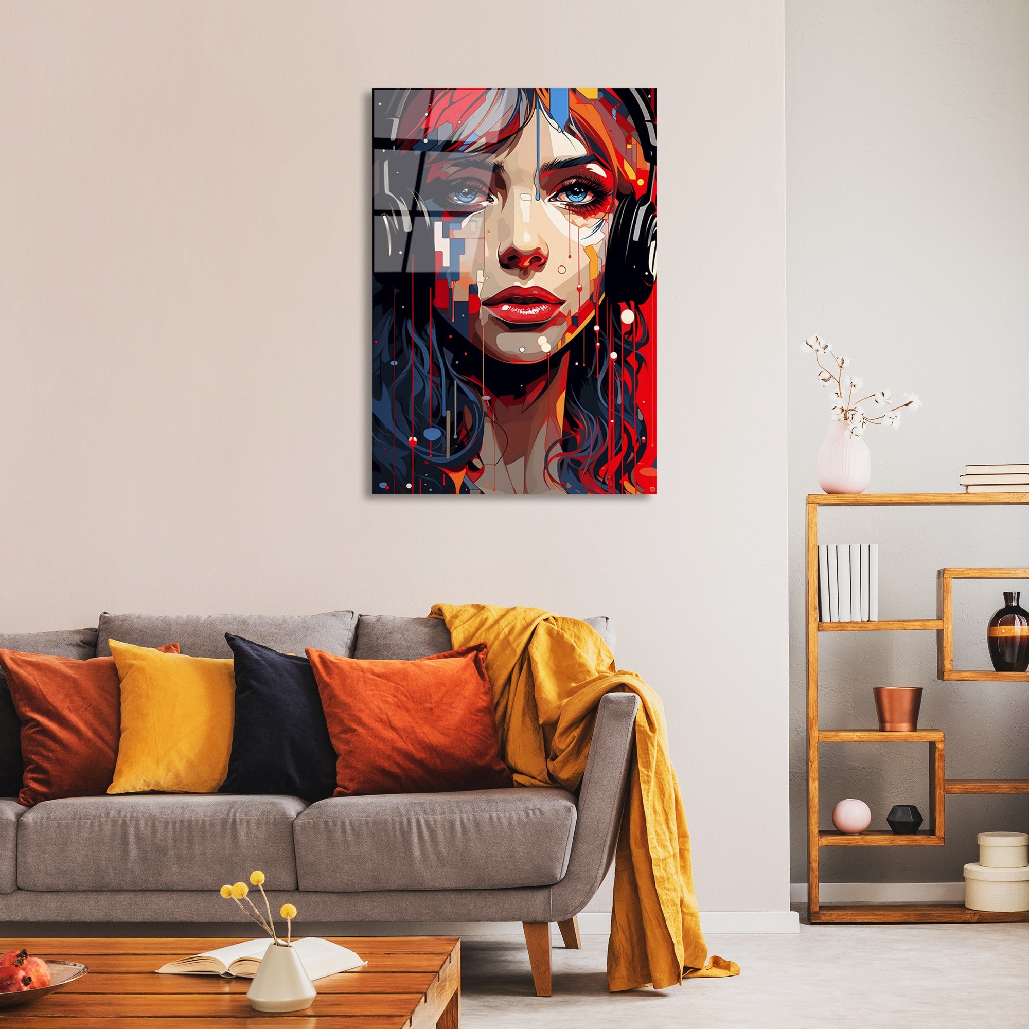 Quadro Decorativo em Vidro Temperado UV-1174, Multicolor, 70 x 100 cm, 4 mm