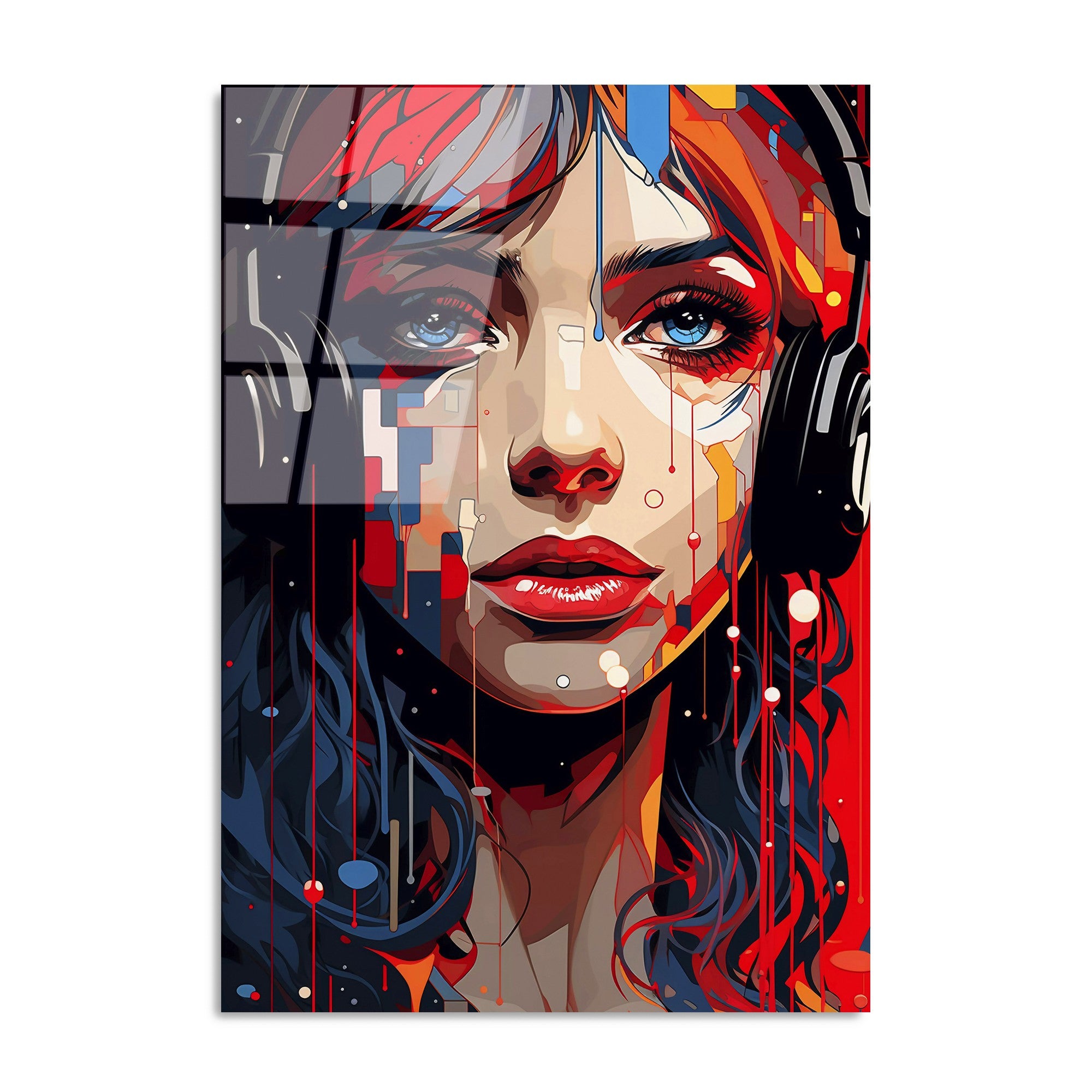 Quadro Decorativo em Vidro Temperado UV-1174, Multicolor, 70 x 100 cm, 4 mm