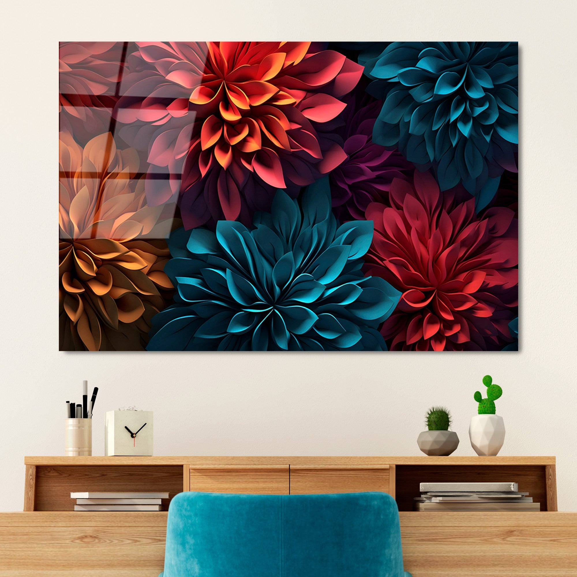 Quadro Decorativo em Vidro Temperado UV-1175, 70x100 cm, Multicolor, 4 mm