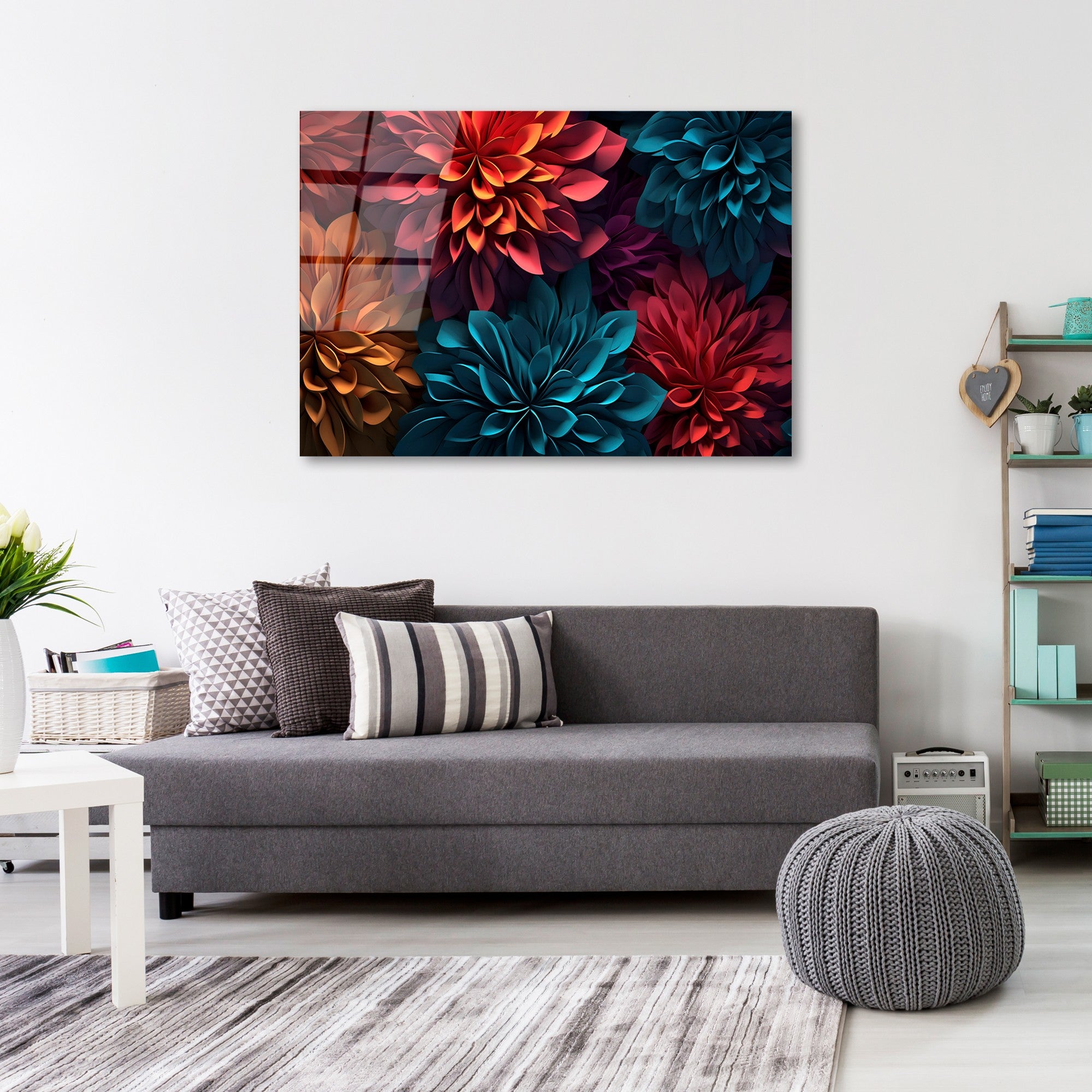 Quadro Decorativo em Vidro Temperado UV-1175, 70x100 cm, Multicolor, 4 mm