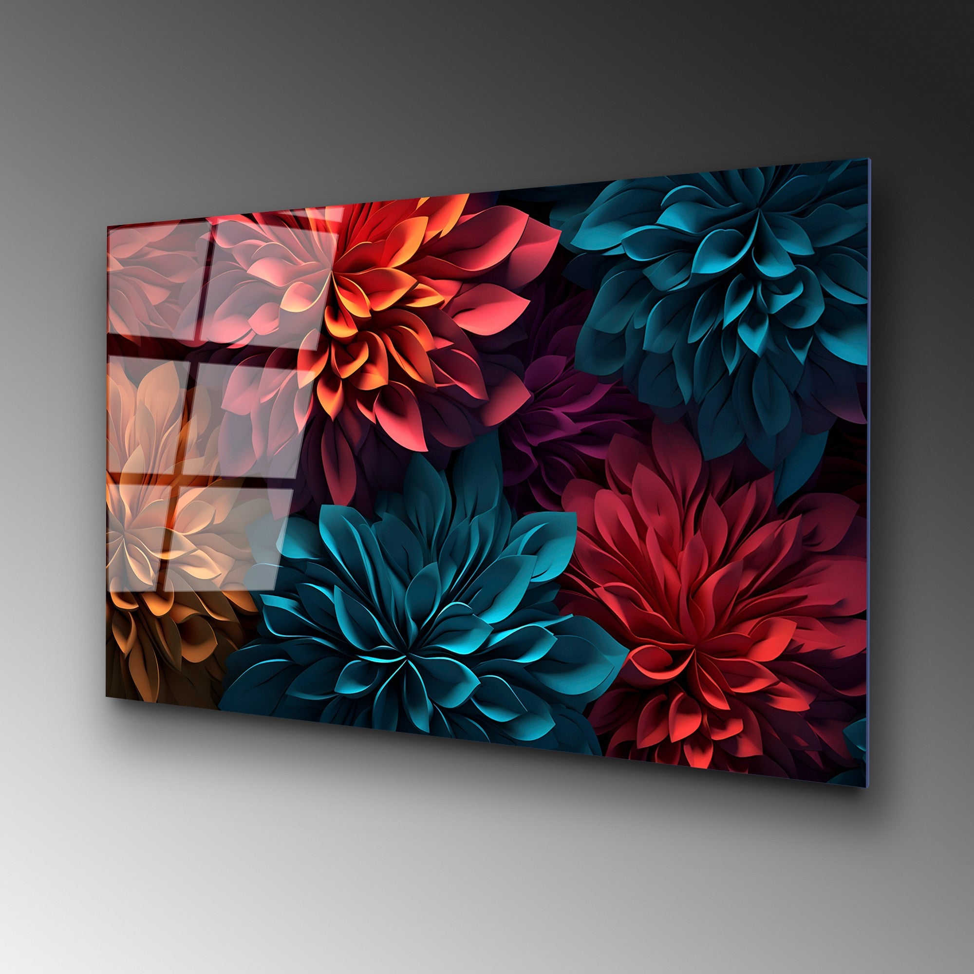 Quadro Decorativo em Vidro Temperado UV-1175, 70x100 cm, Multicolor, 4 mm