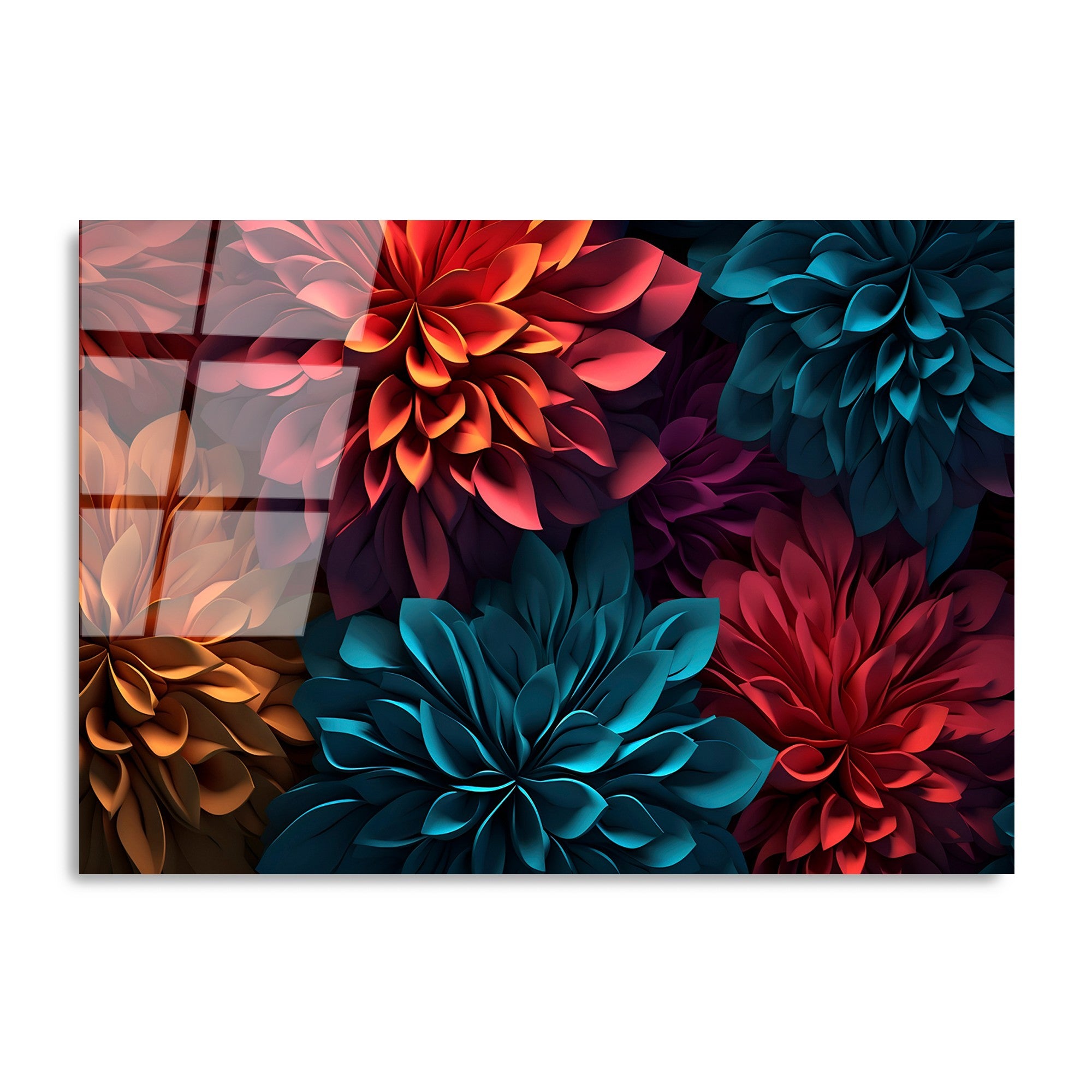 Quadro Decorativo em Vidro Temperado UV-1175, 70x100 cm, Multicolor, 4 mm